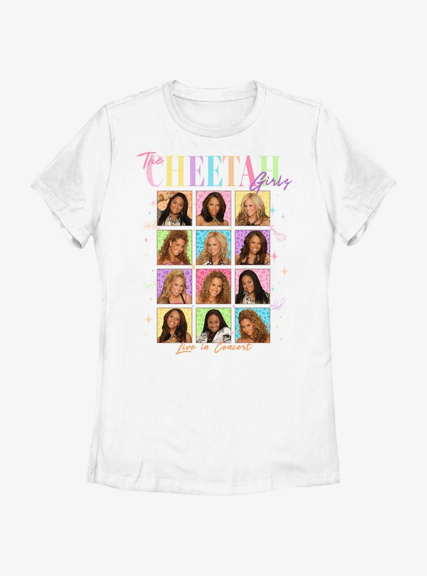 The Cheetah Girls Tile Portraits Womens T-Shirt, WHITE, hi-res