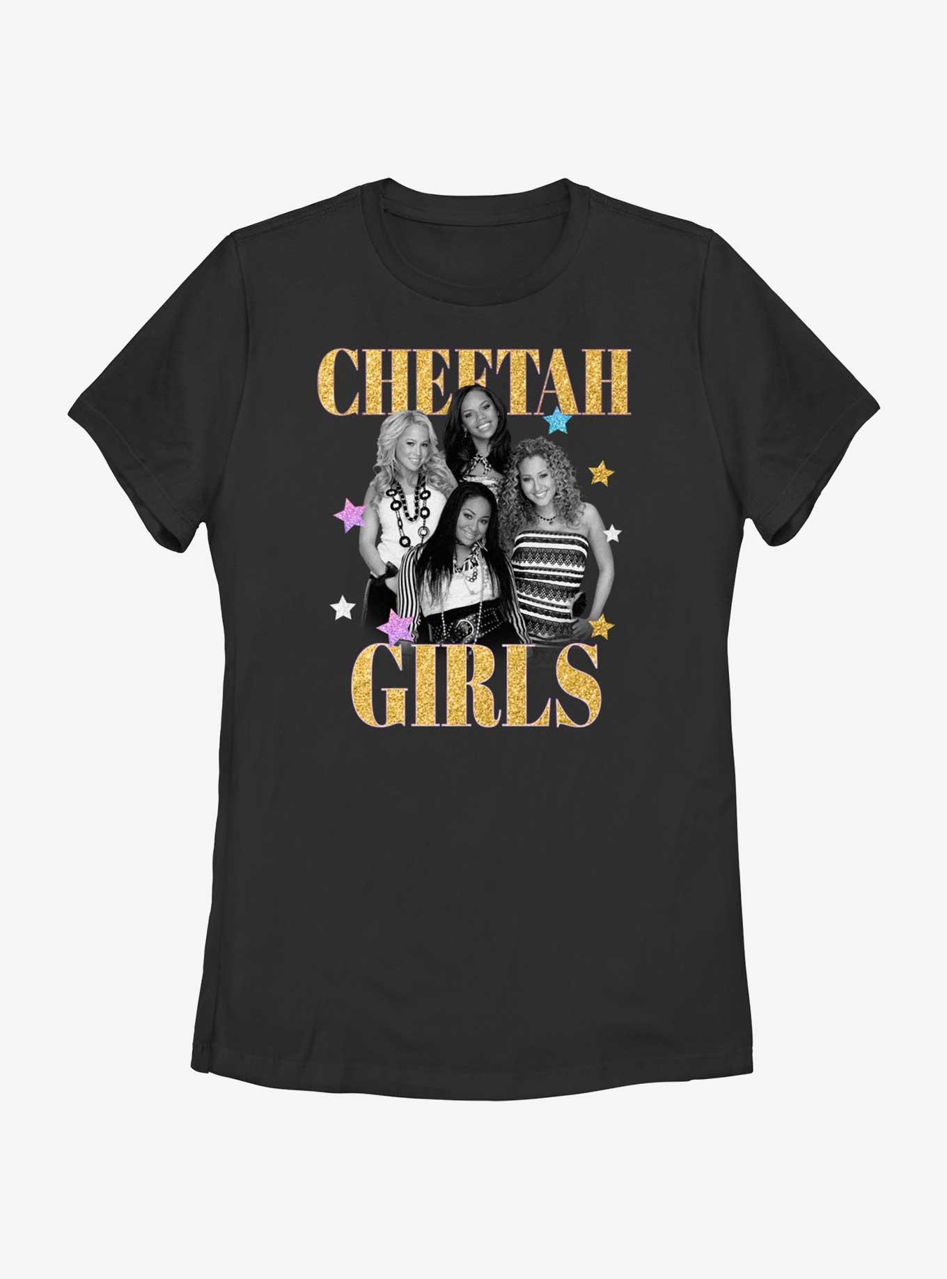 Cheetah Girls Group Portrait Womens T-Shirt, BLACK, hi-res