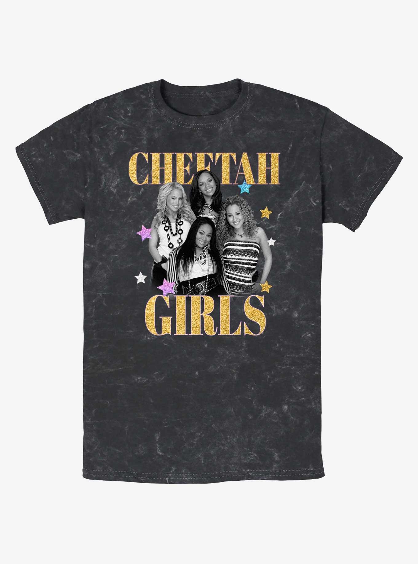 Cheetah Girls Group Portrait Mineral Wash T-Shirt, BLACK, hi-res