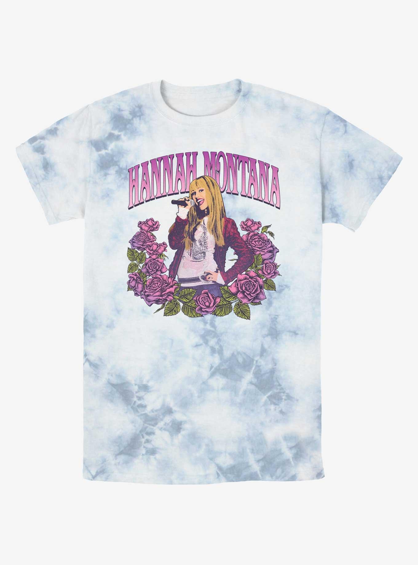 Hannah Montana Rose Portrait Tie-Dye T-Shirt, WHITEBLUE, hi-res