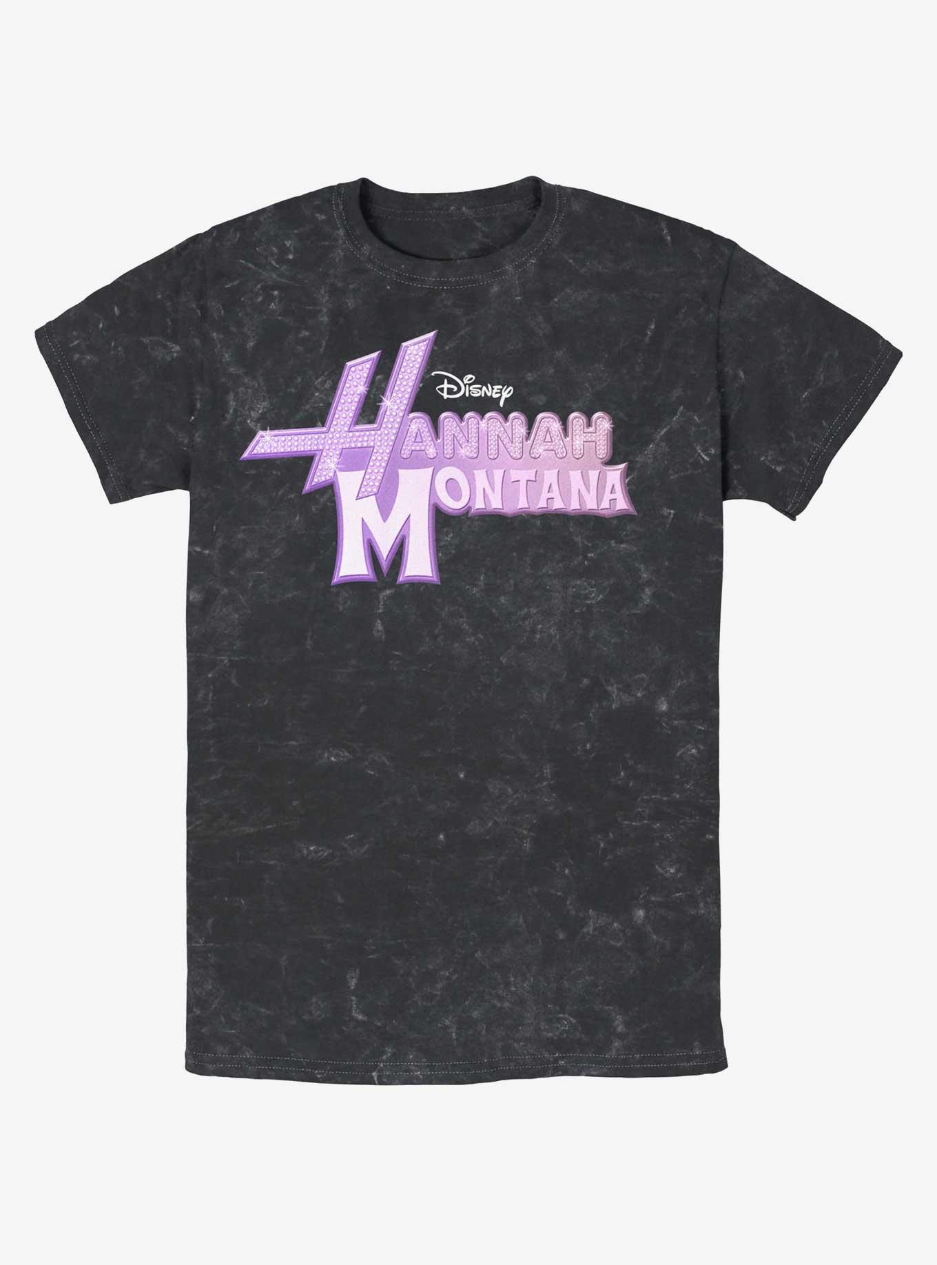 Hannah Montana Rock Star Logo Mineral Wash T-Shirt, BLACK, hi-res