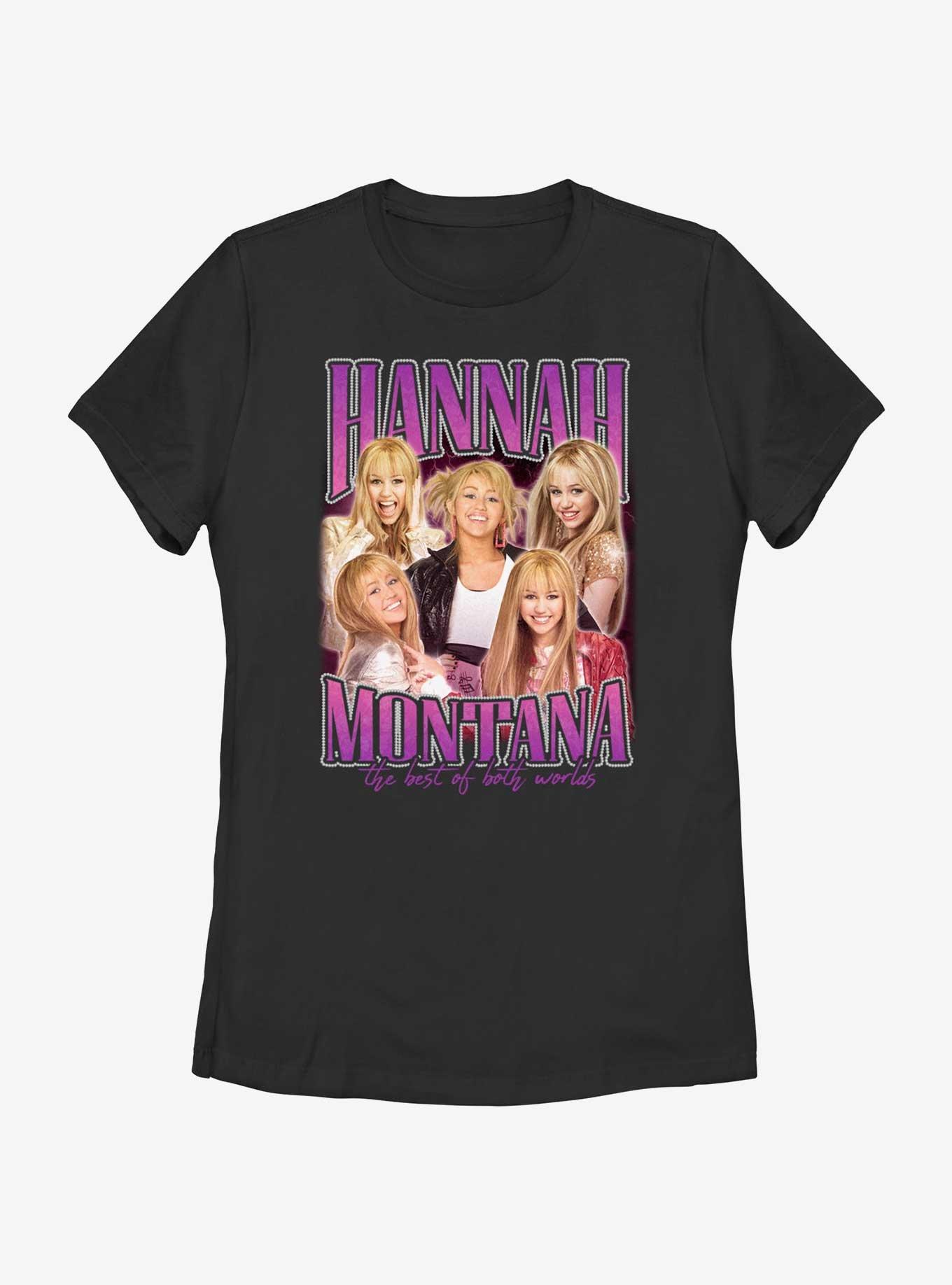 Hannah Montana Both Worlds Collage Womens T-Shirt