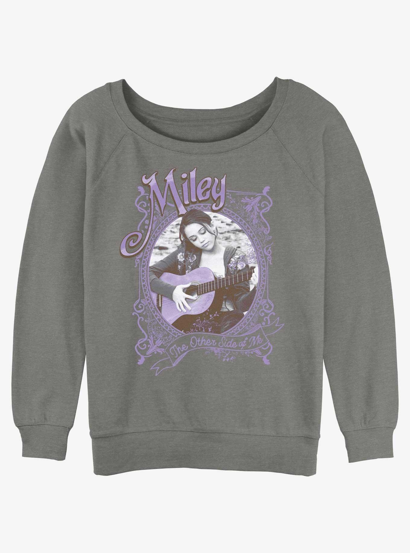 Hannah Montana Miley The Other Side Of Me Womens Slouchy Sweatshirt, GRAY HTR, hi-res