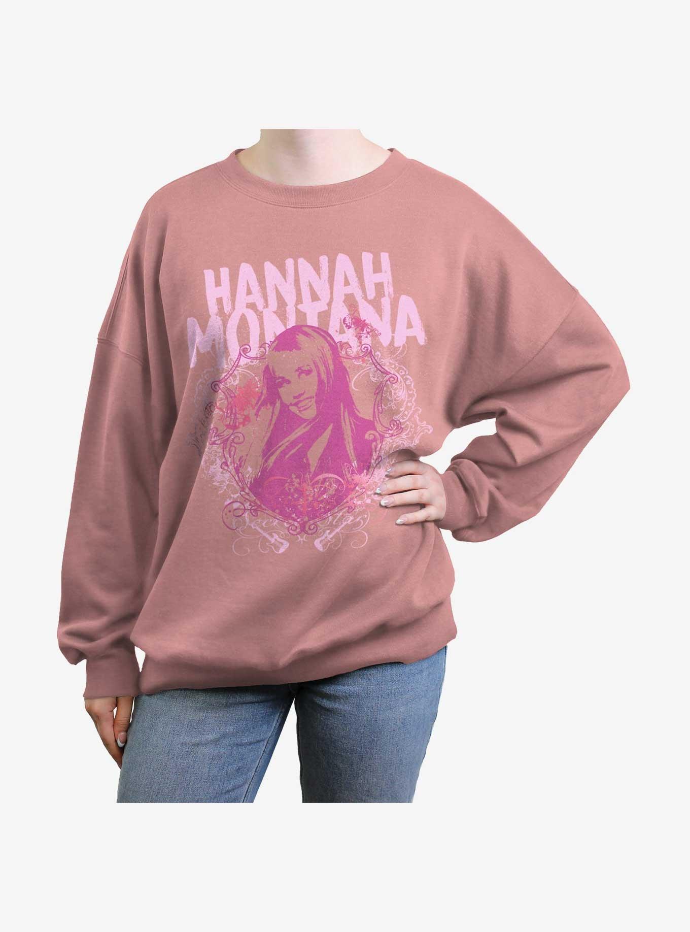 Hannah Montana Glam Portrait Womens Oversized Sweatshirt, , hi-res