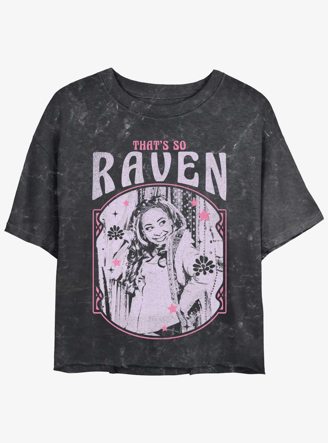 That's So Raven Glam Portrait Mineral Wash Womens Crop T-Shirt, , hi-res