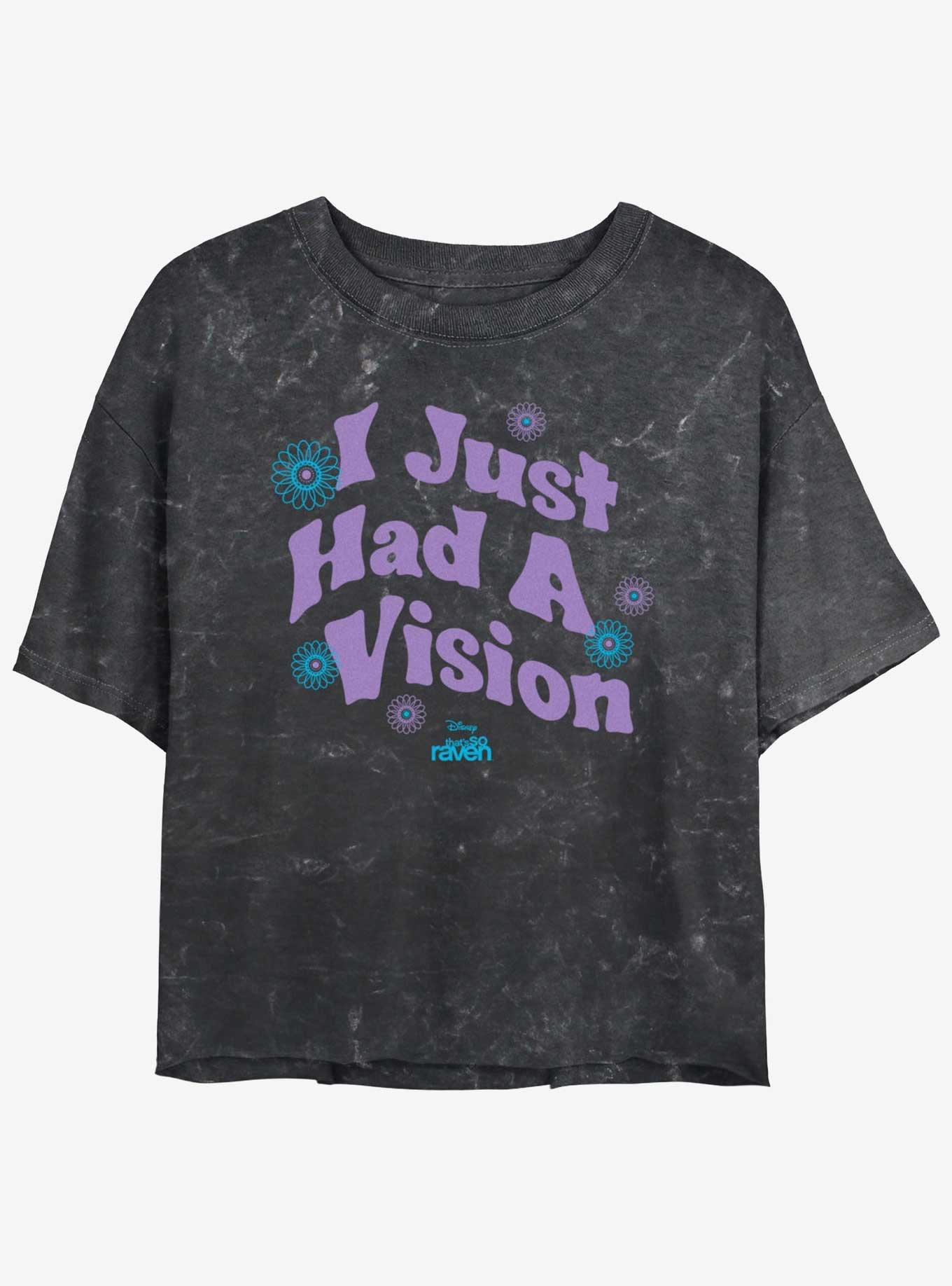 That's So Raven I Just Had A Vision Groovy Mineral Wash Womens Crop T-Shirt, , hi-res