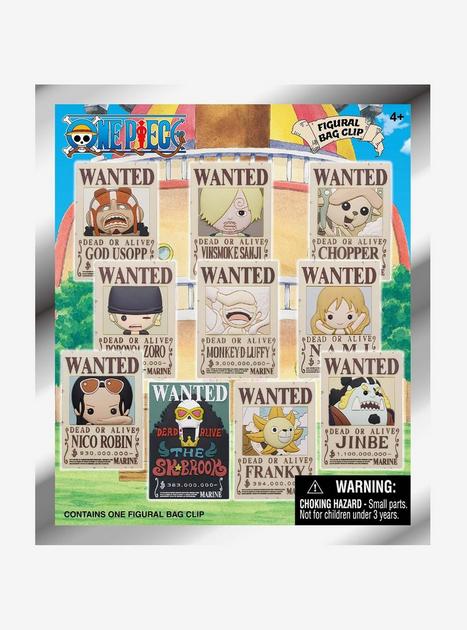 One Piece Wanted Poster Blind Bag Figural Bag Clip | Hot Topic