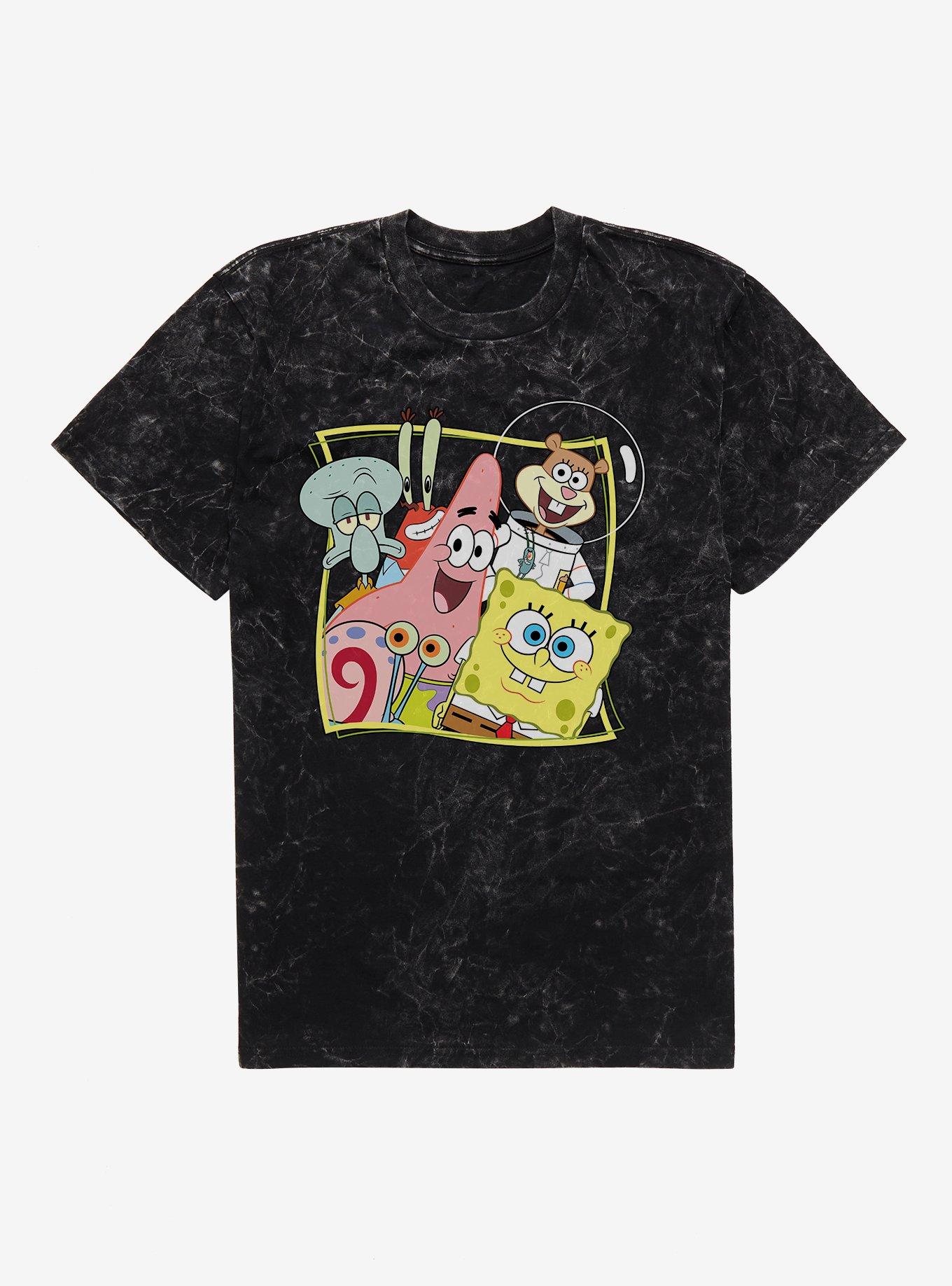 SpongeBob SquarePants Framed Characters Mineral Wash T-Shirt, , hi-res