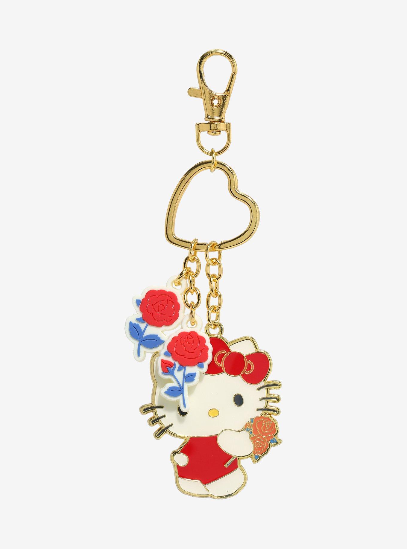 Sanrio Hello Kitty Retro Floral Multi-Charm Keychain, , hi-res