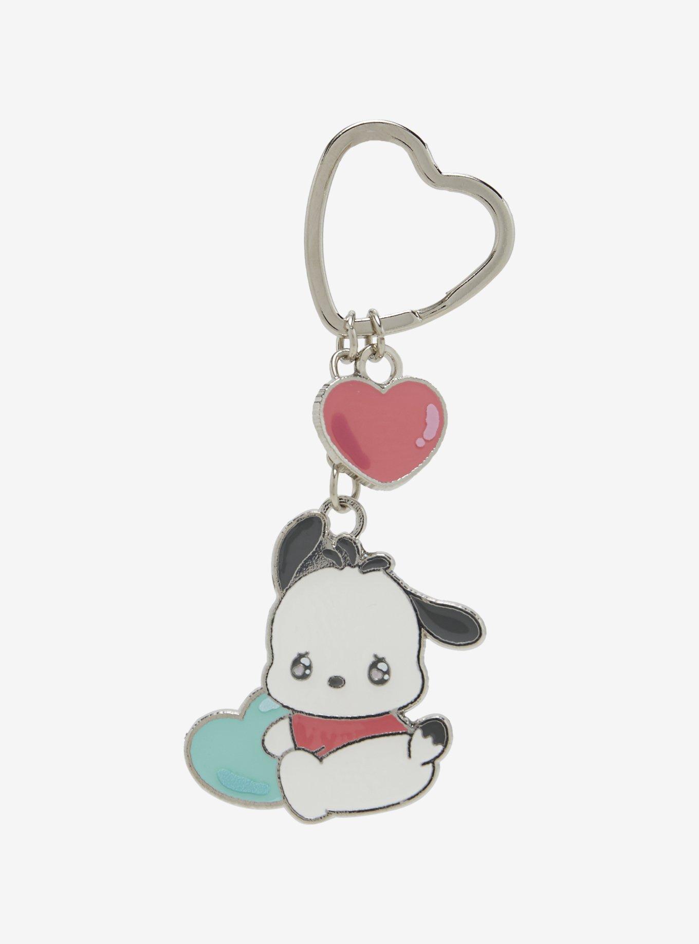 Sanrio Pochacco Heart Multi Charm Keychain, , hi-res