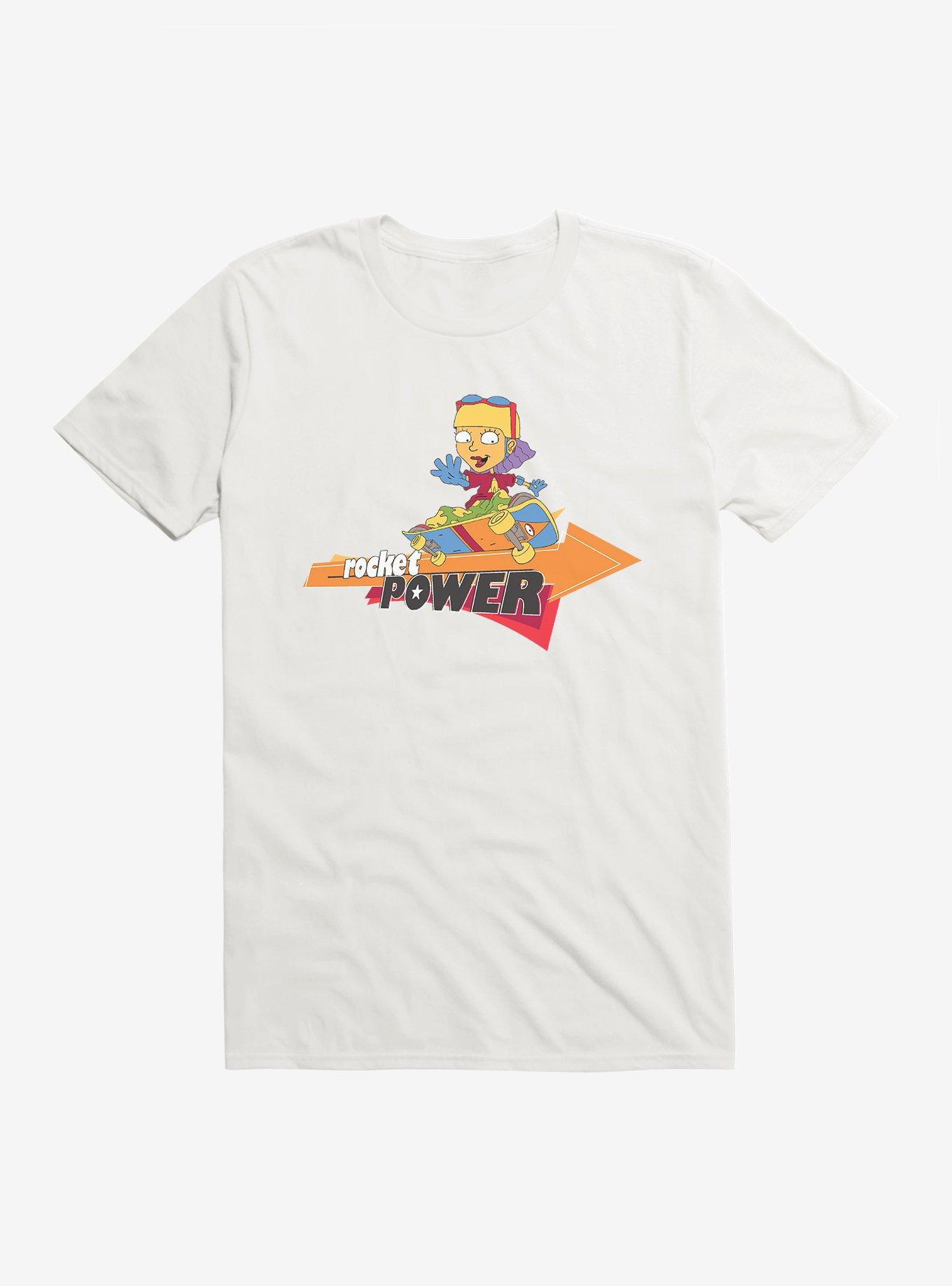 Rocket Power Reggie Skateboard Grind T-Shirt, WHITE, hi-res