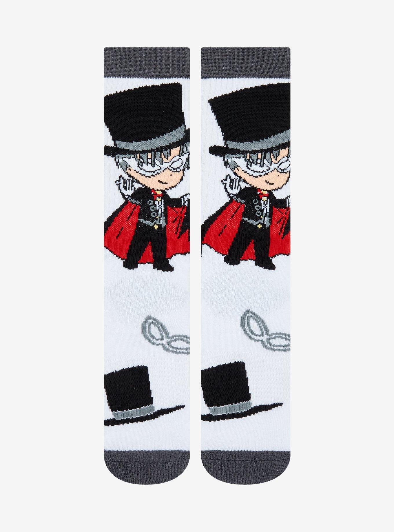 Sailor Moon Tuxedo Mask Crew Socks — BoxLunch Exclusive, , hi-res