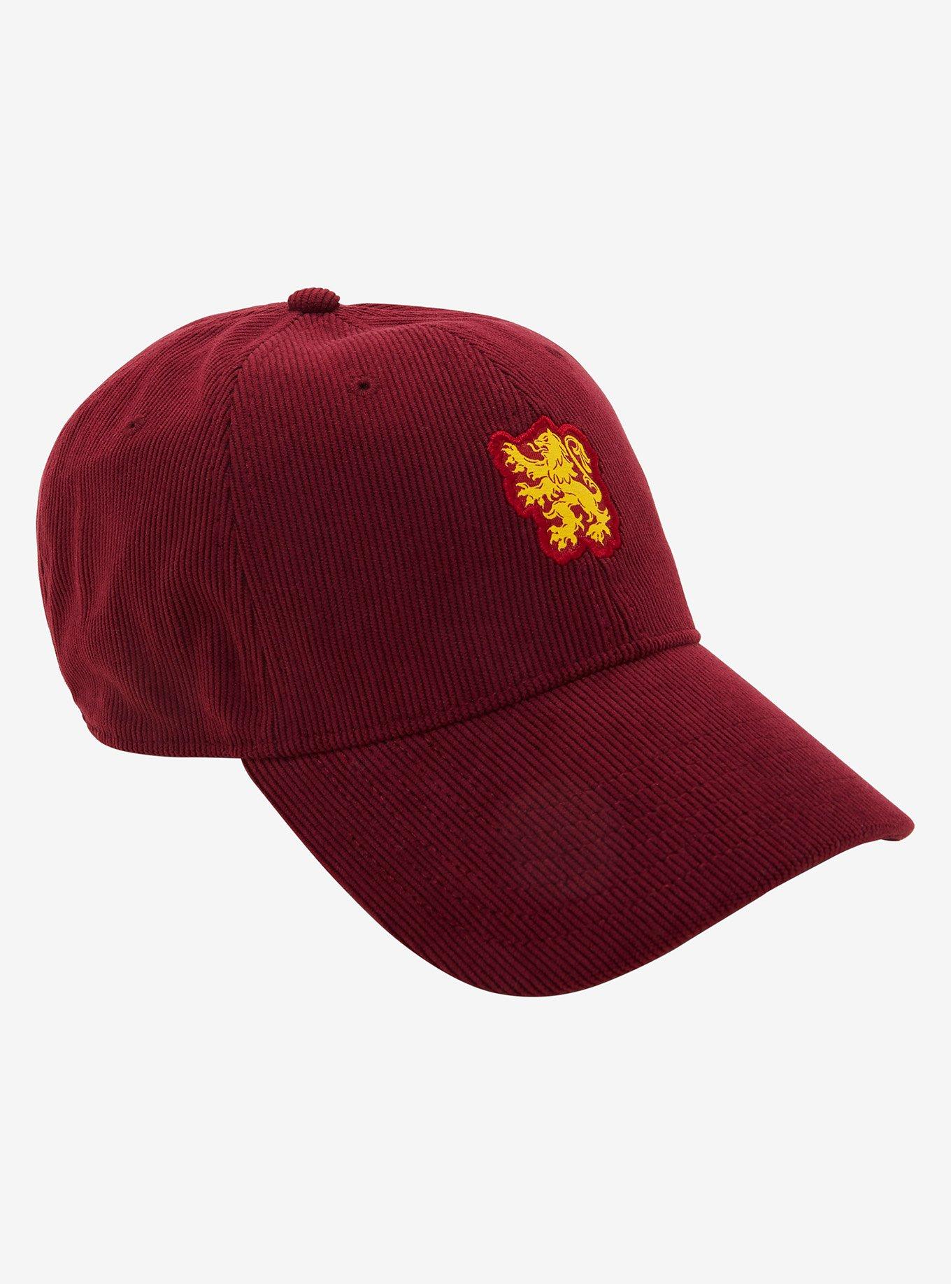 Harry Potter Gryffindor Lion Corduroy Ball Cap — BoxLunch Exclusive, , hi-res