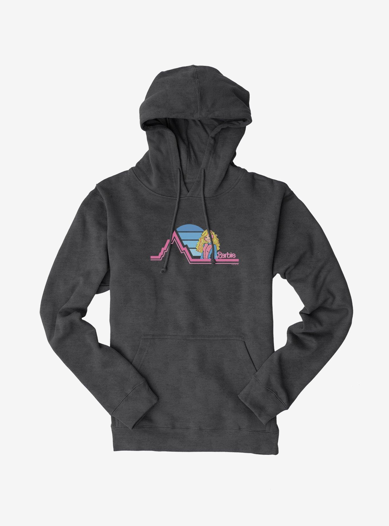 Barbie Holiday Vintage Stripe Hoodie, DARK HEATHER, hi-res