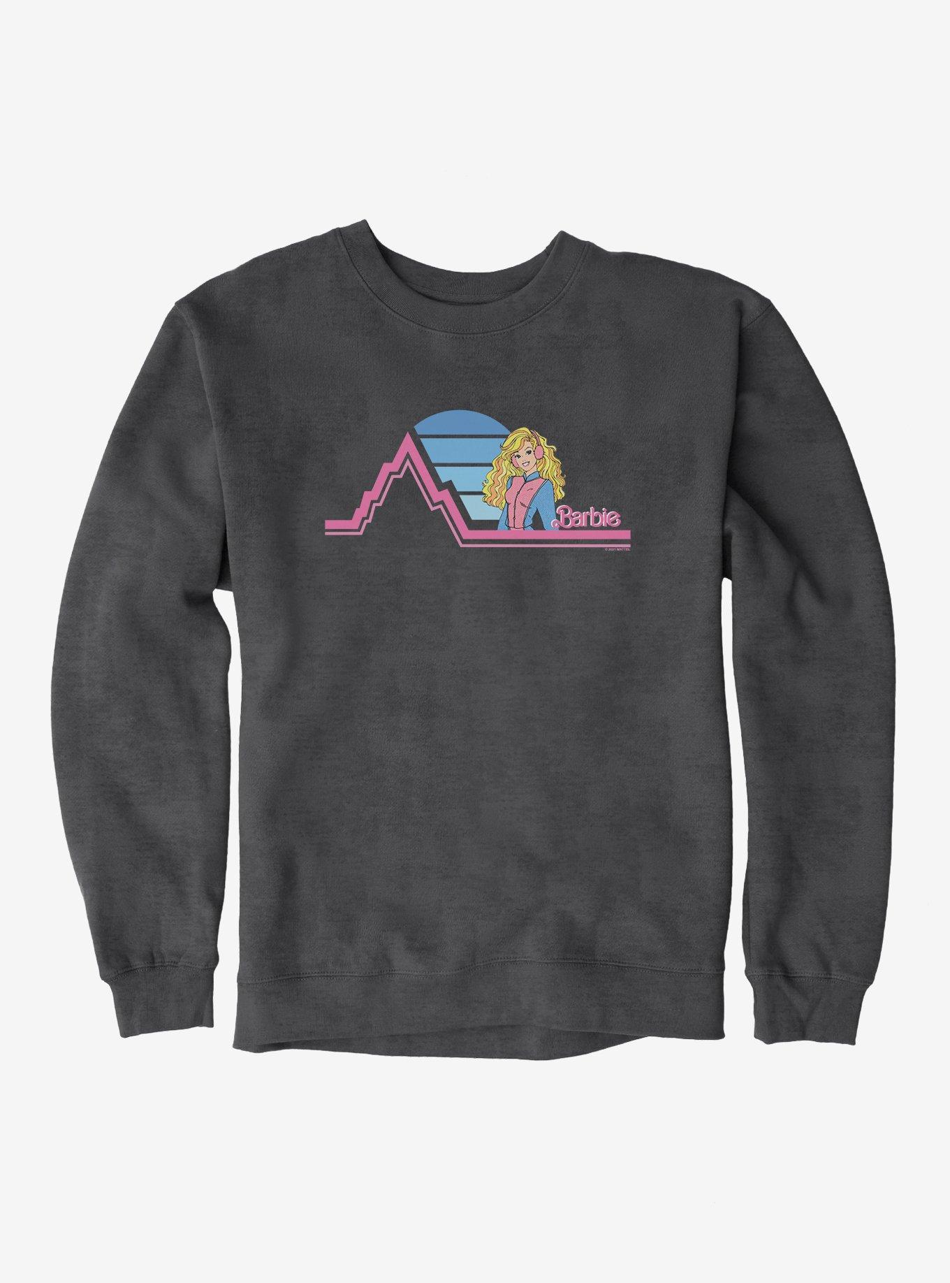 Barbie Holiday Vintage Stripe Sweatshirt, DARK HEATHER, hi-res