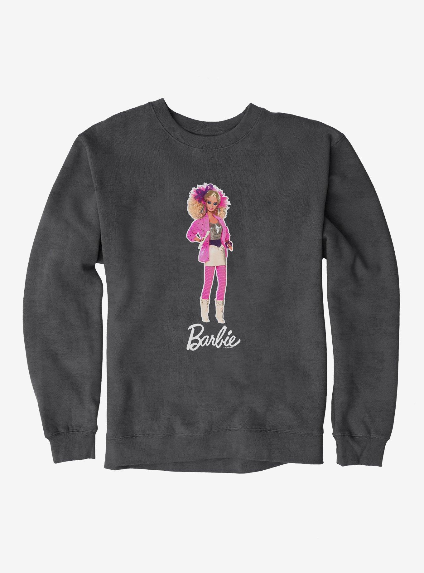 Barbie 80's Barbie Rockers Doll Sweatshirt, DARK HEATHER, hi-res