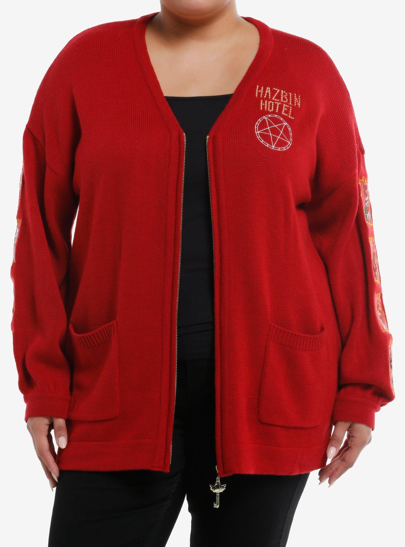 Hazbin Hotel Character Patch Zipper Cardigan Plus Size, , hi-res