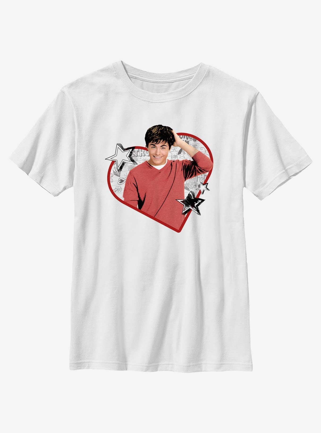 High School Musical Troy Heart Doodle Portrait Youth T-Shirt, , hi-res