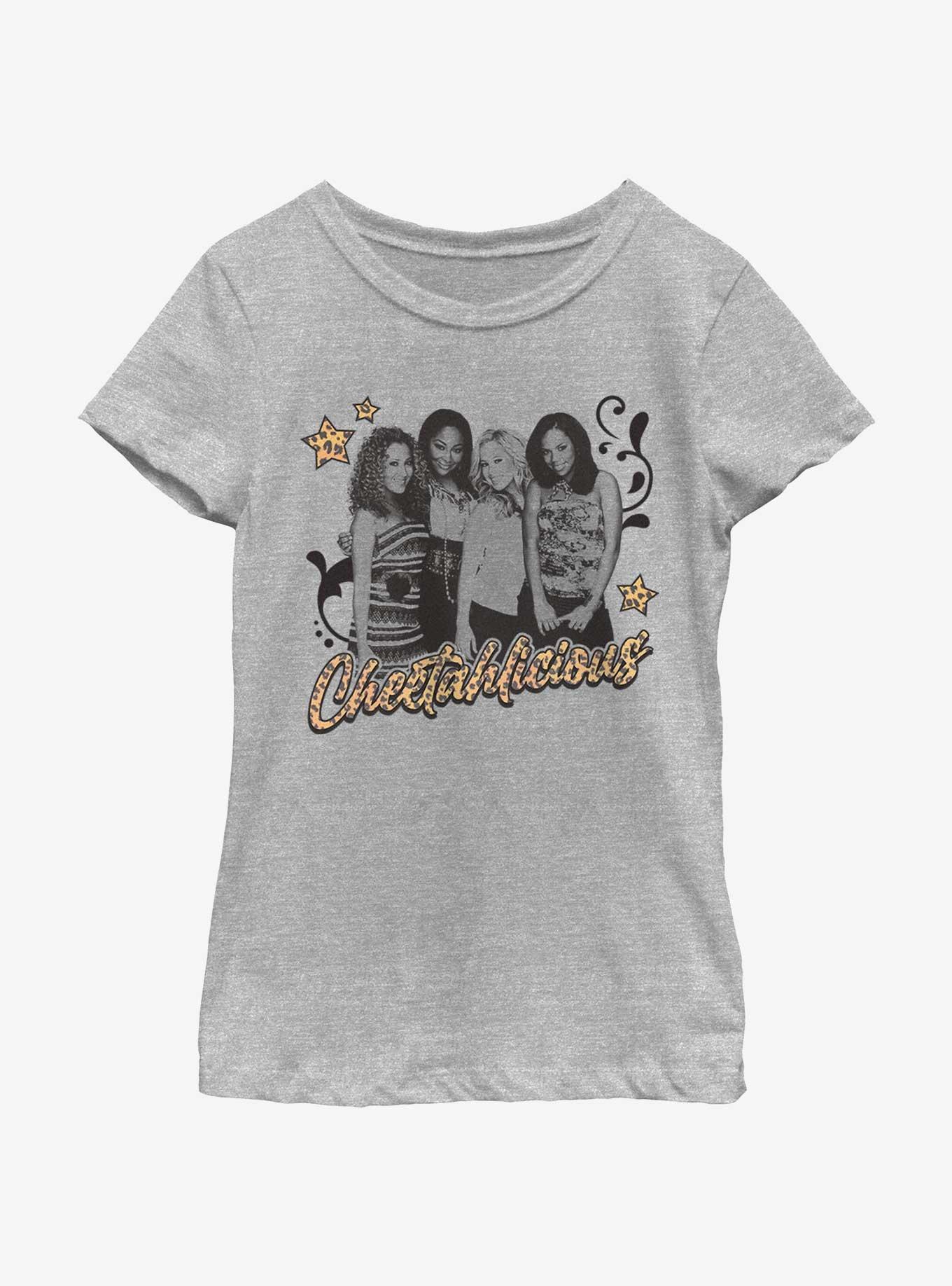 Cheetahlicious Group Portrait Youth Girls T-Shirt, ATH HTR, hi-res