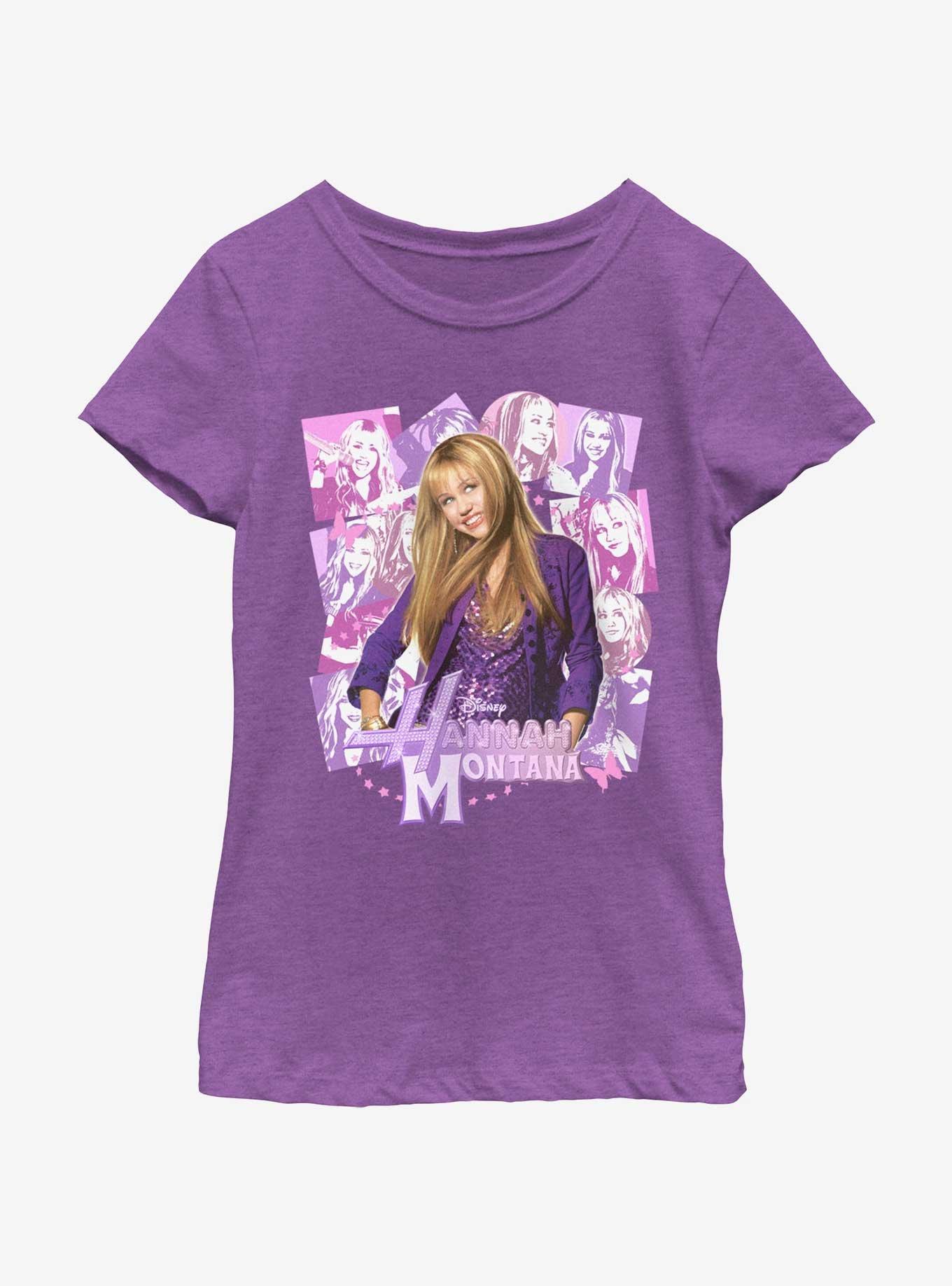 Hannah Montana Portrait Collage Youth Girls T-Shirt, , hi-res