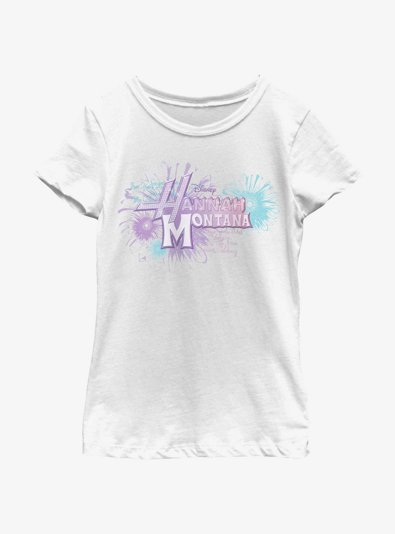 Hannah Montana Fireworks Logo Youth Girls T-Shirt, WHITE, hi-res