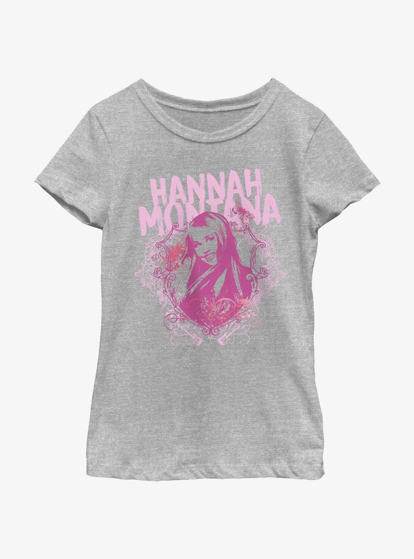 Hannah Montana Glam Portrait Youth Girls T-Shirt, ATH HTR, hi-res