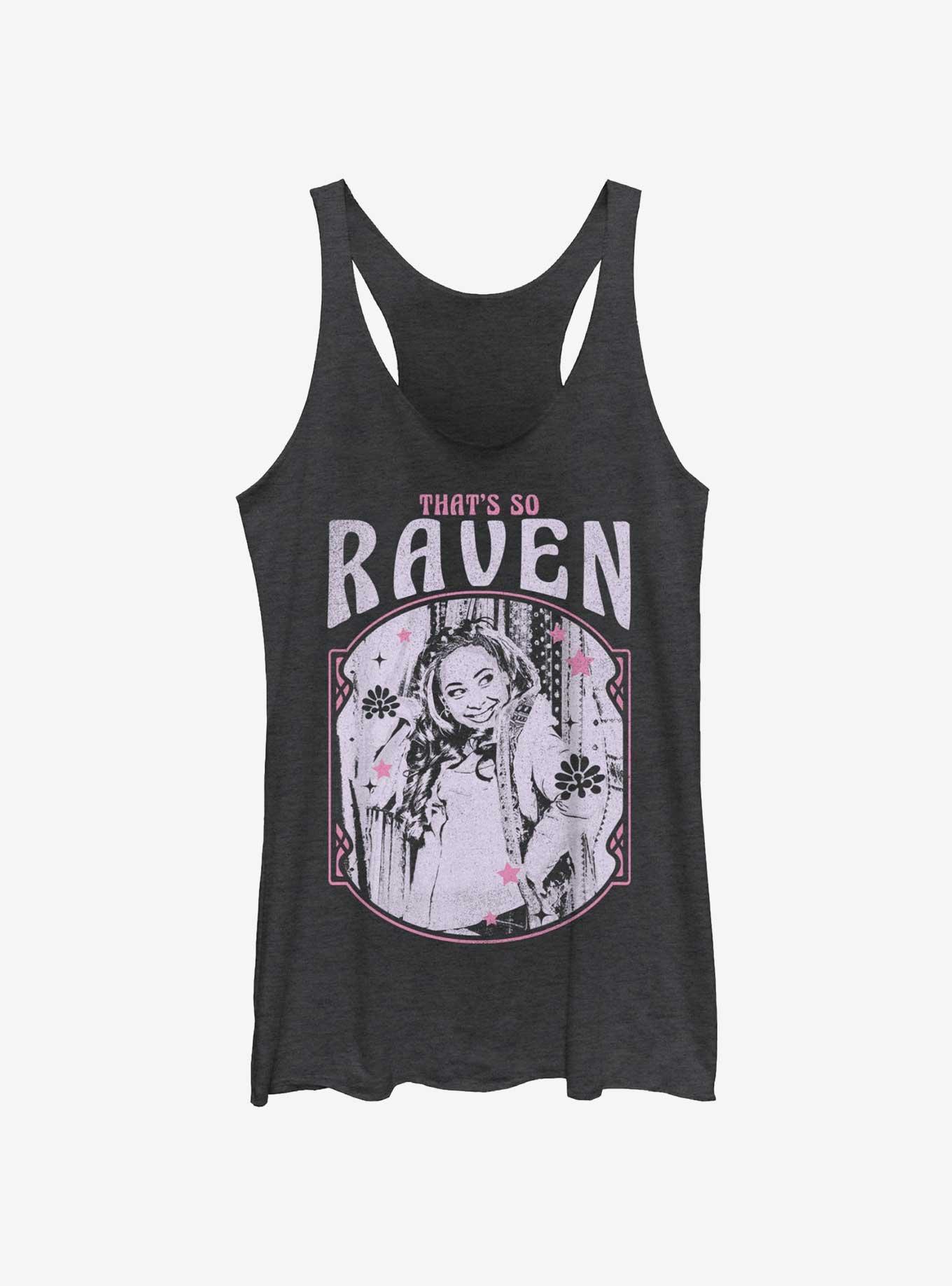 That's So Raven Glam Portrait Womens Tank Top, BLK HTR, hi-res