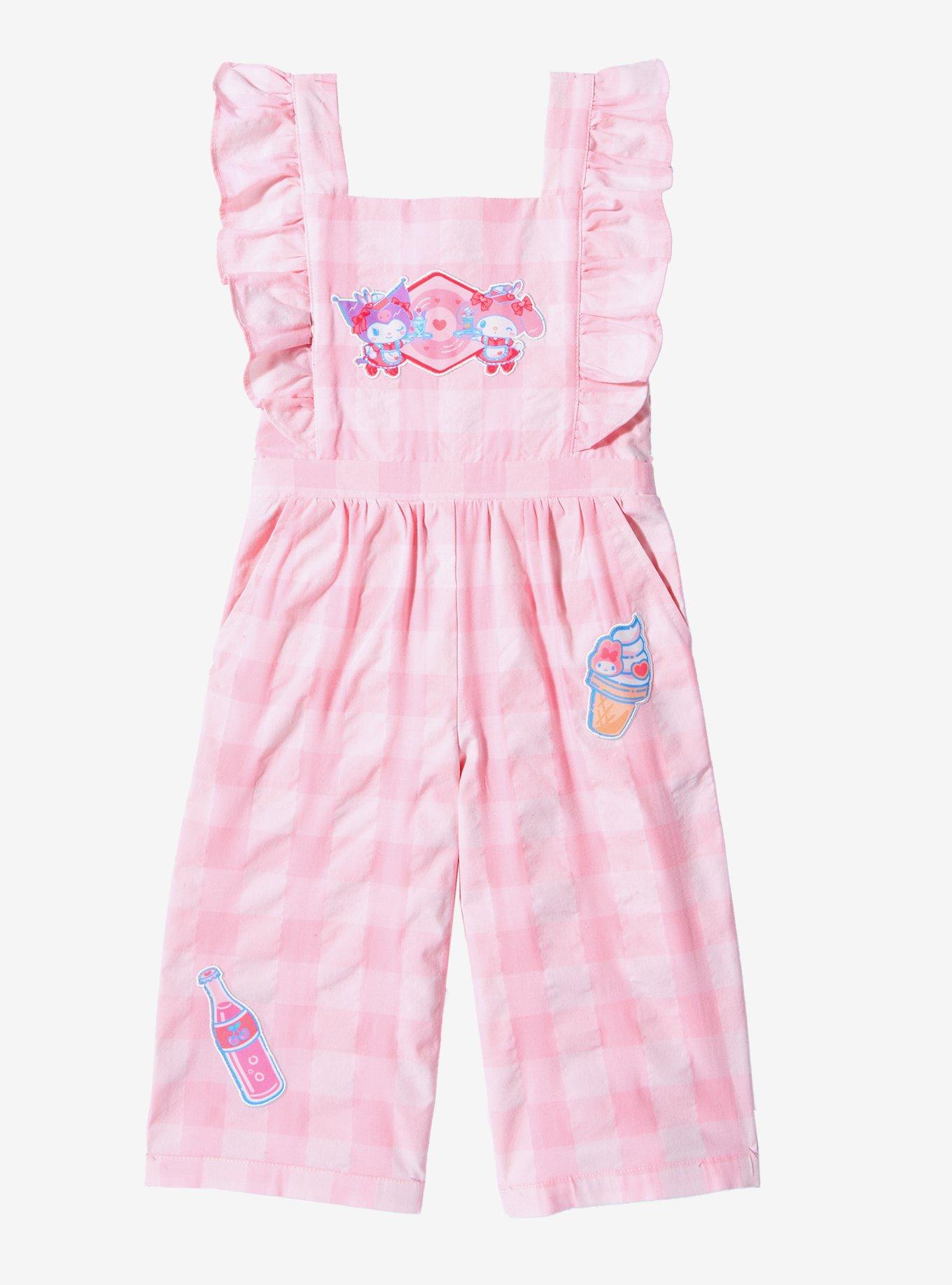 Sanrio My Melody & Kuromi Diner Icons Checkered Toddler Ruffle Romper - BoxLunch Exclusive, , hi-res