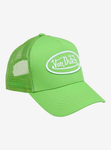 Von Dutch トラッカーキャップ グレー/緑 Von Dutch オリーブグリーン トラッカーキャップ - メルカリ