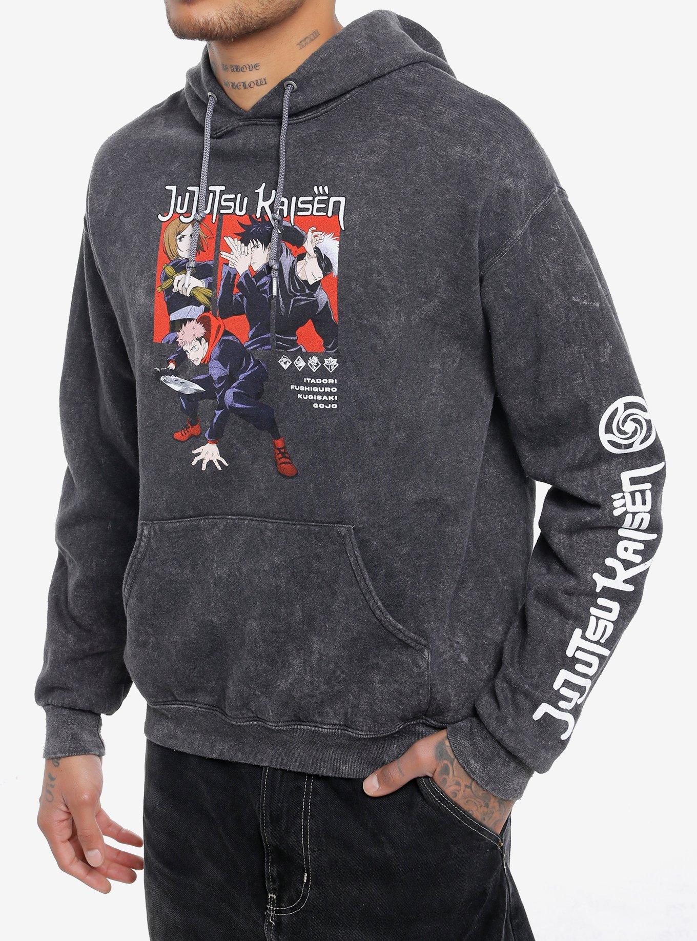 Jujutsu Kaisen First Years & Gojo Dark Wash Hoodie, , hi-res