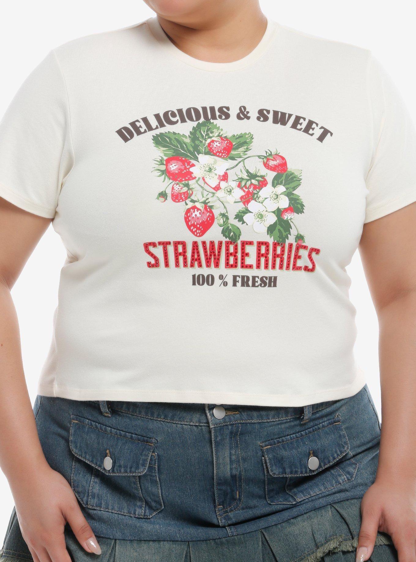 Sweet Society Strawberries Rhinestone Girls Baby T-Shirt Plus Size, , hi-res