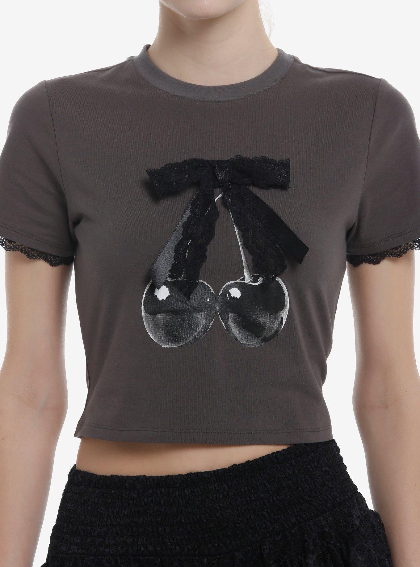 Cosmic Aura Chrome Cherry & Bow Girls Baby T-Shirt, , hi-res