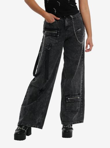 【U LAN】Nad washing chain wide denim pants 33318600_hi?h=512