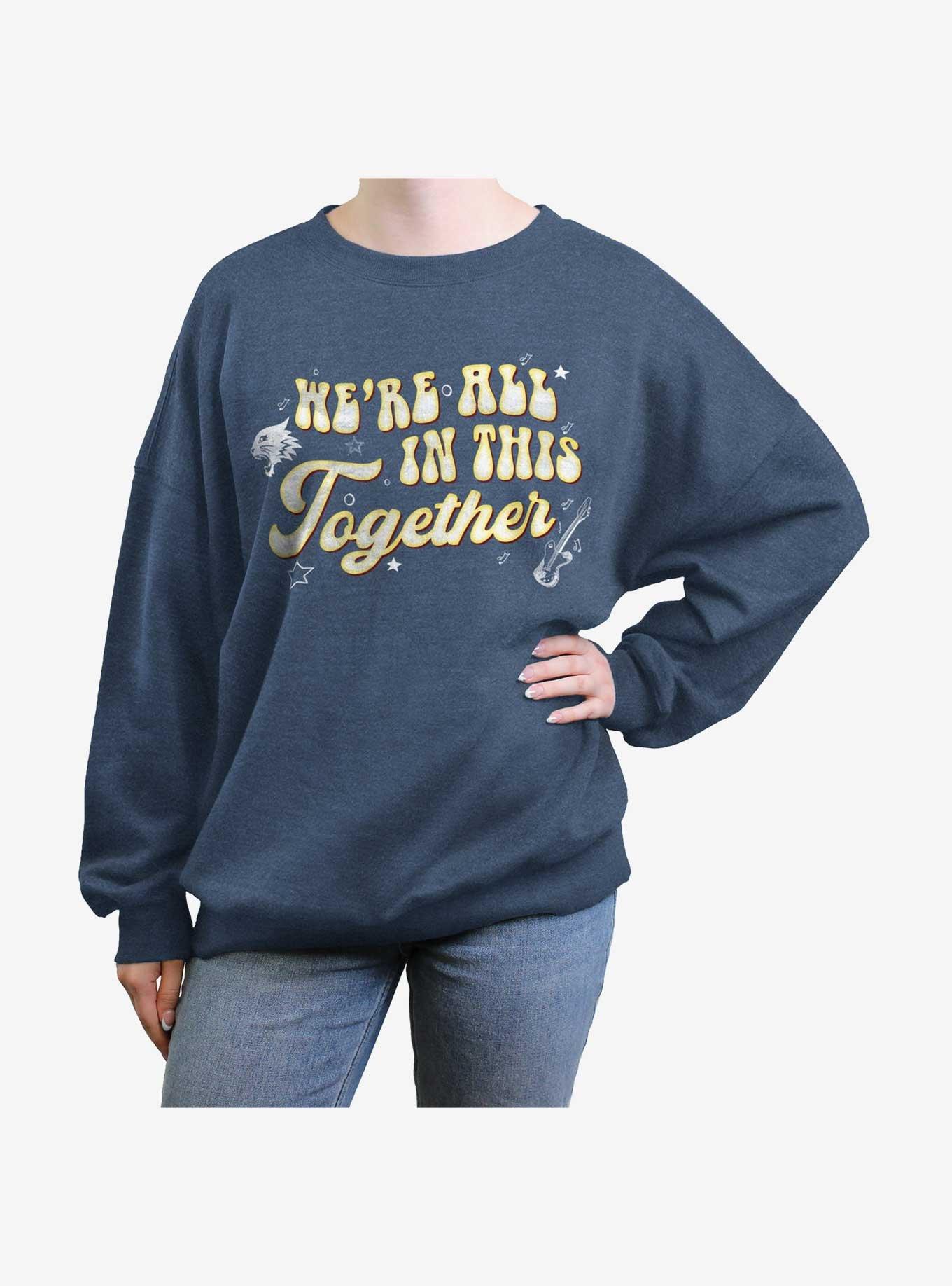 High School Musical We're All In This Together Womens Oversized Sweatshirt, BLUEHTR, hi-res