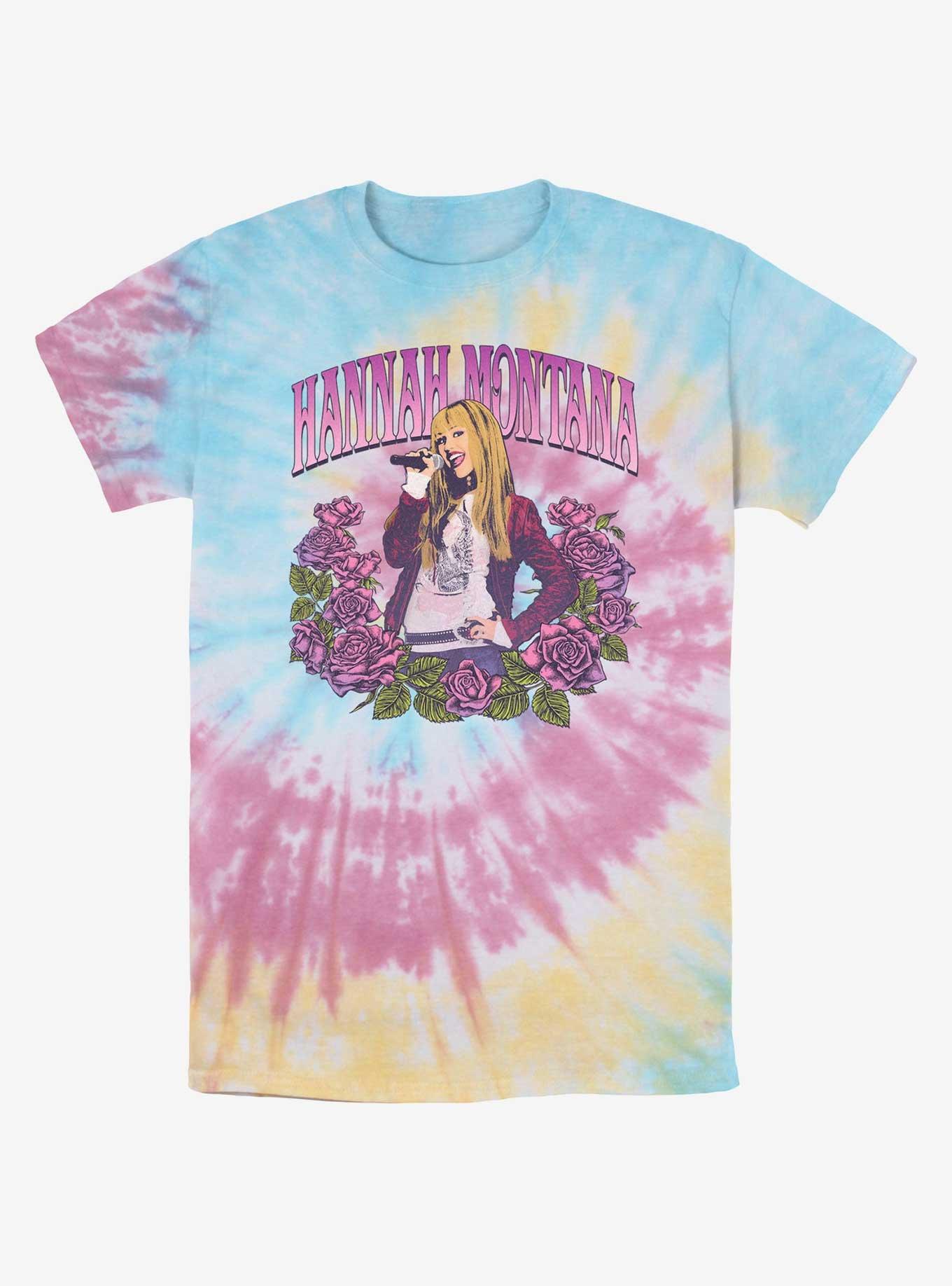 Hannah Montana Rose Portrait Tie-Dye T-Shirt, BLUPNKLY, hi-res