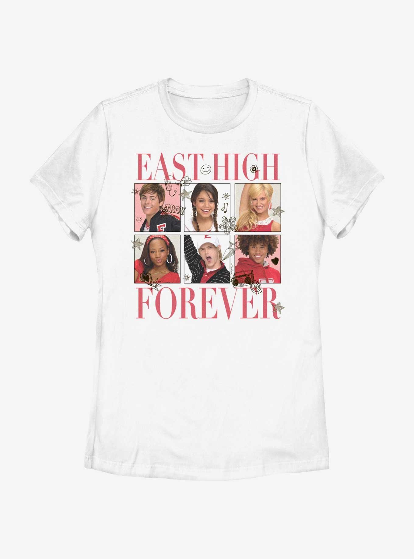 High School Musical East High Forever Tile Portraits Womens T-Shirt, WHITE, hi-res