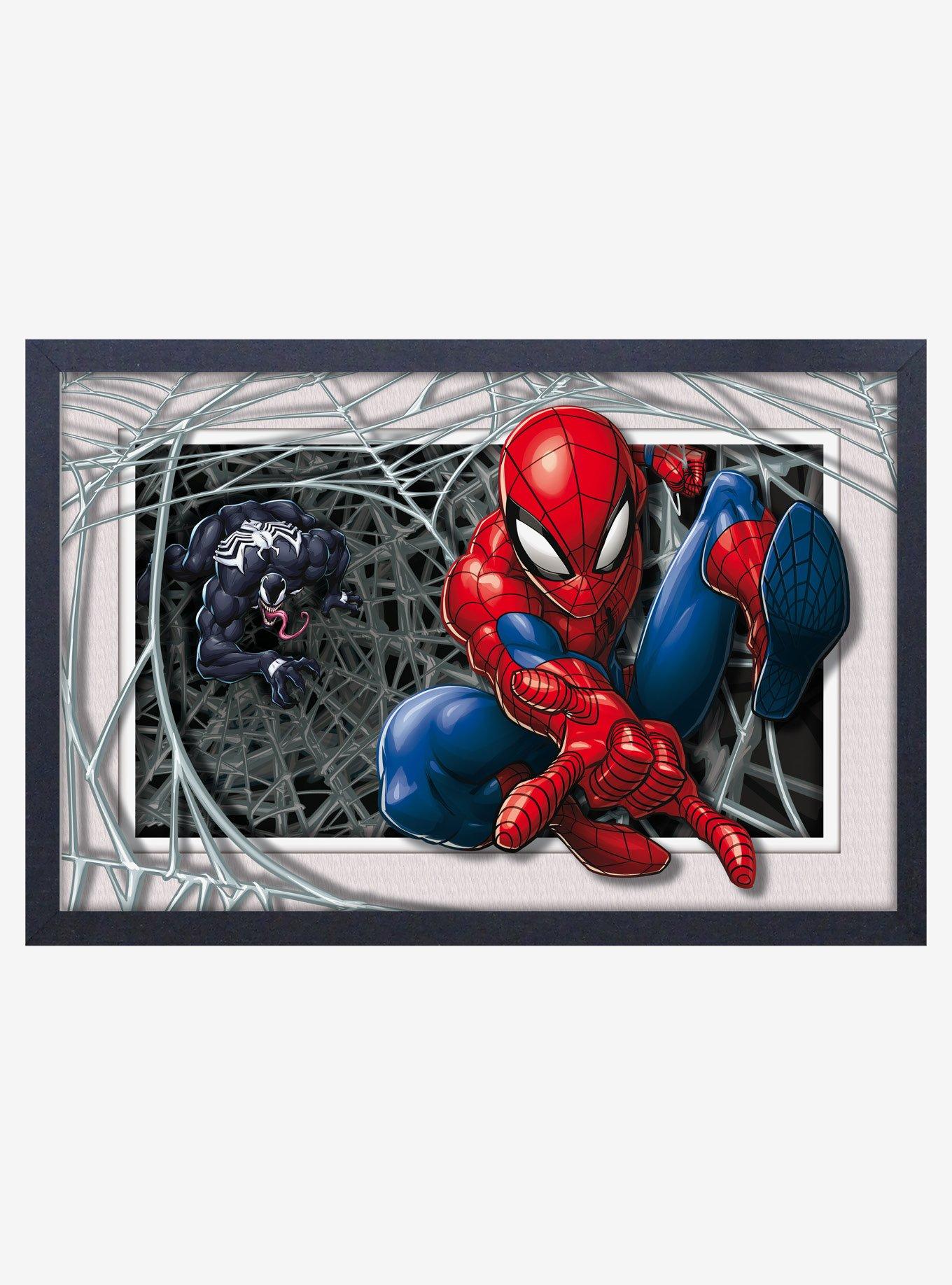 Marvel Spider-Man with Venom Plexi Framed Poster