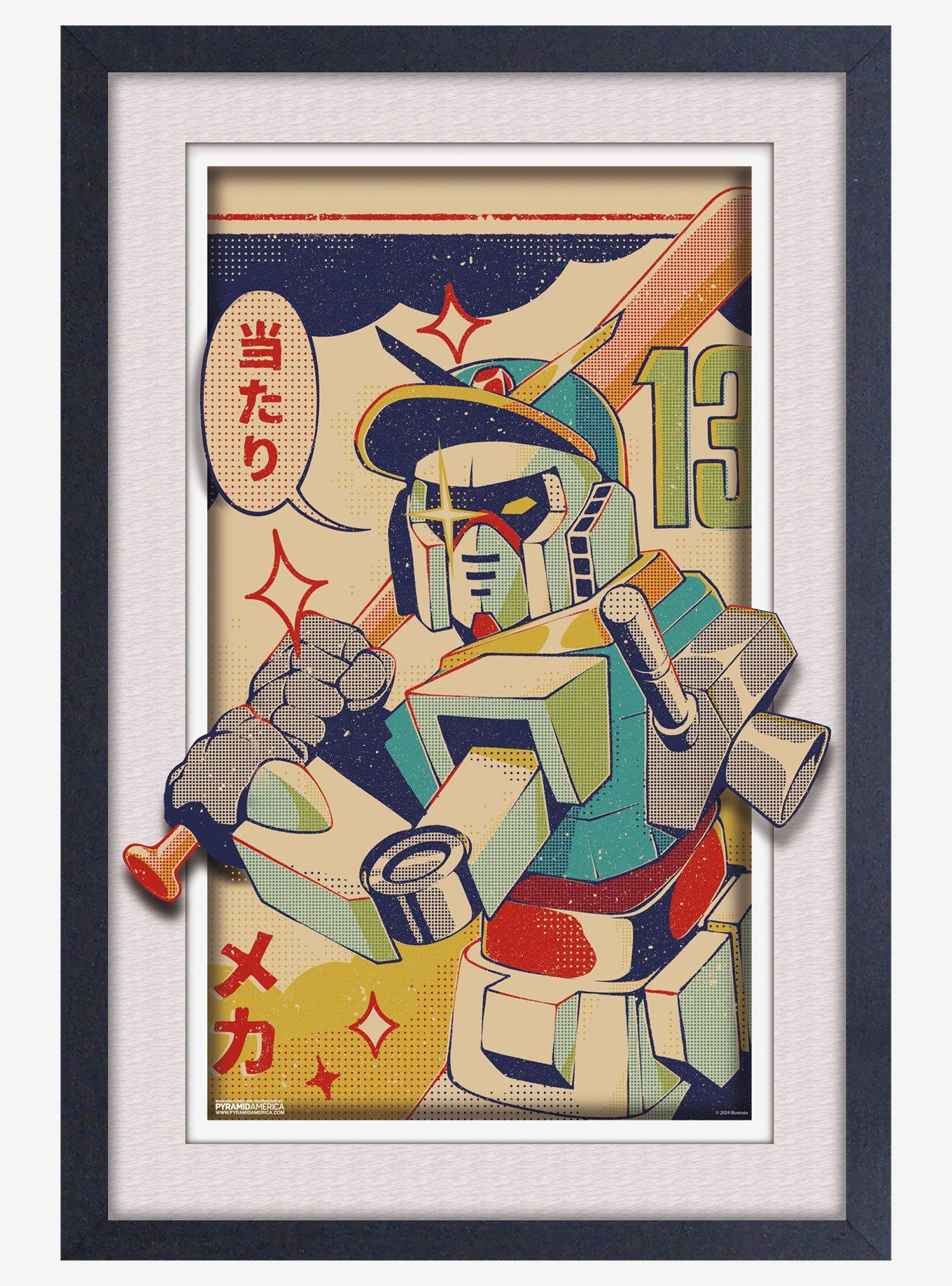 Ilustrata Baseball Mecha Plexi Framed Poster