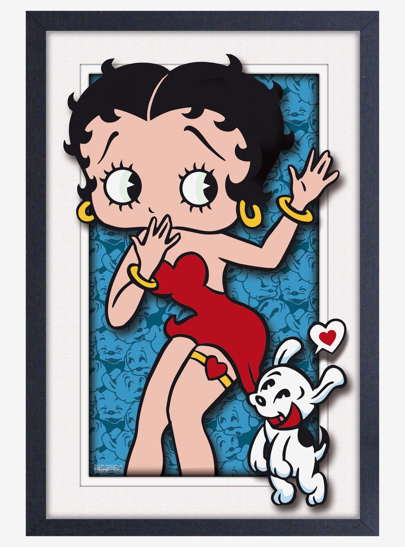 Betty Boop Dog Love Plexi Framed Poster, , hi-res