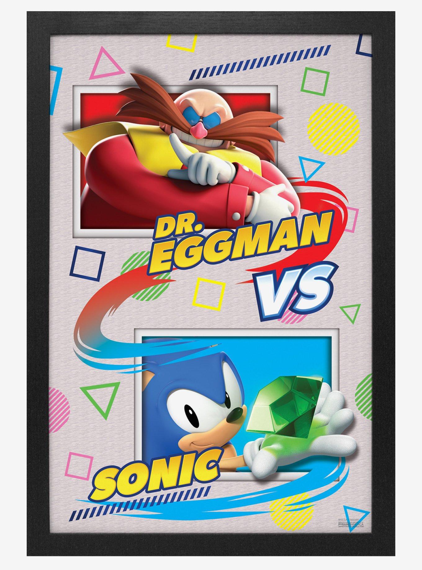 Sonic Superstars Eggman v Sonic Plexi Framed Poster, , hi-res