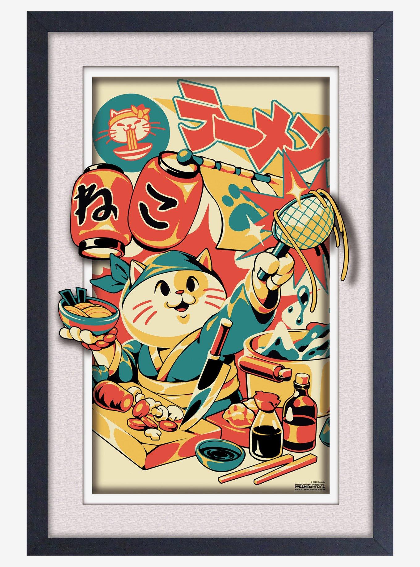 Ilustrata NekoRamen Plexi Framed Poster, , hi-res