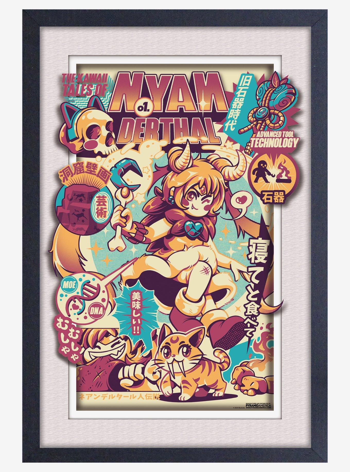 Ilustrata Nyanderthal Plexi Framed Poster, , hi-res