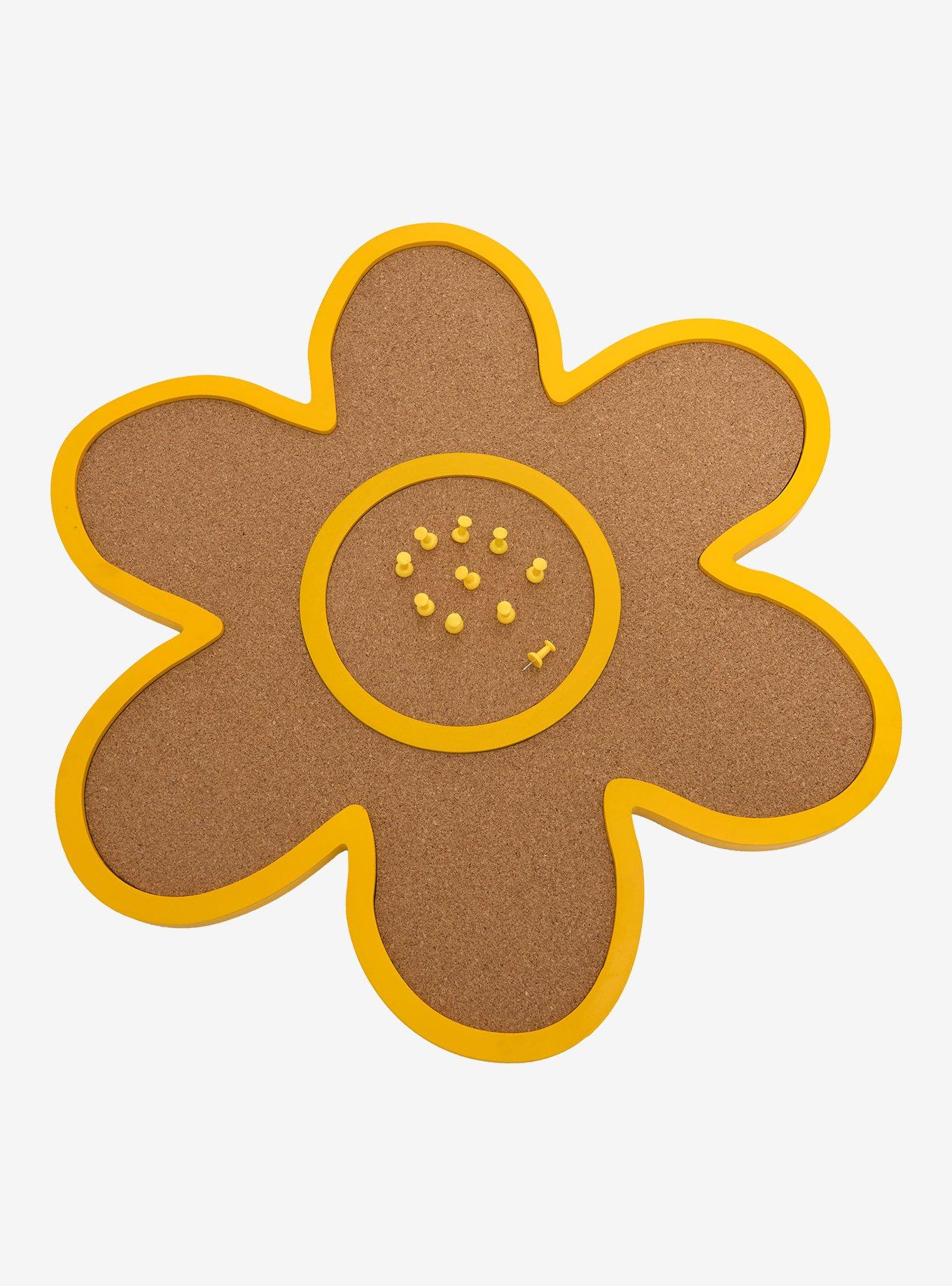 Yellow Flower Figural Corkboard with Pins - BoxLunch Exclusive, , hi-res