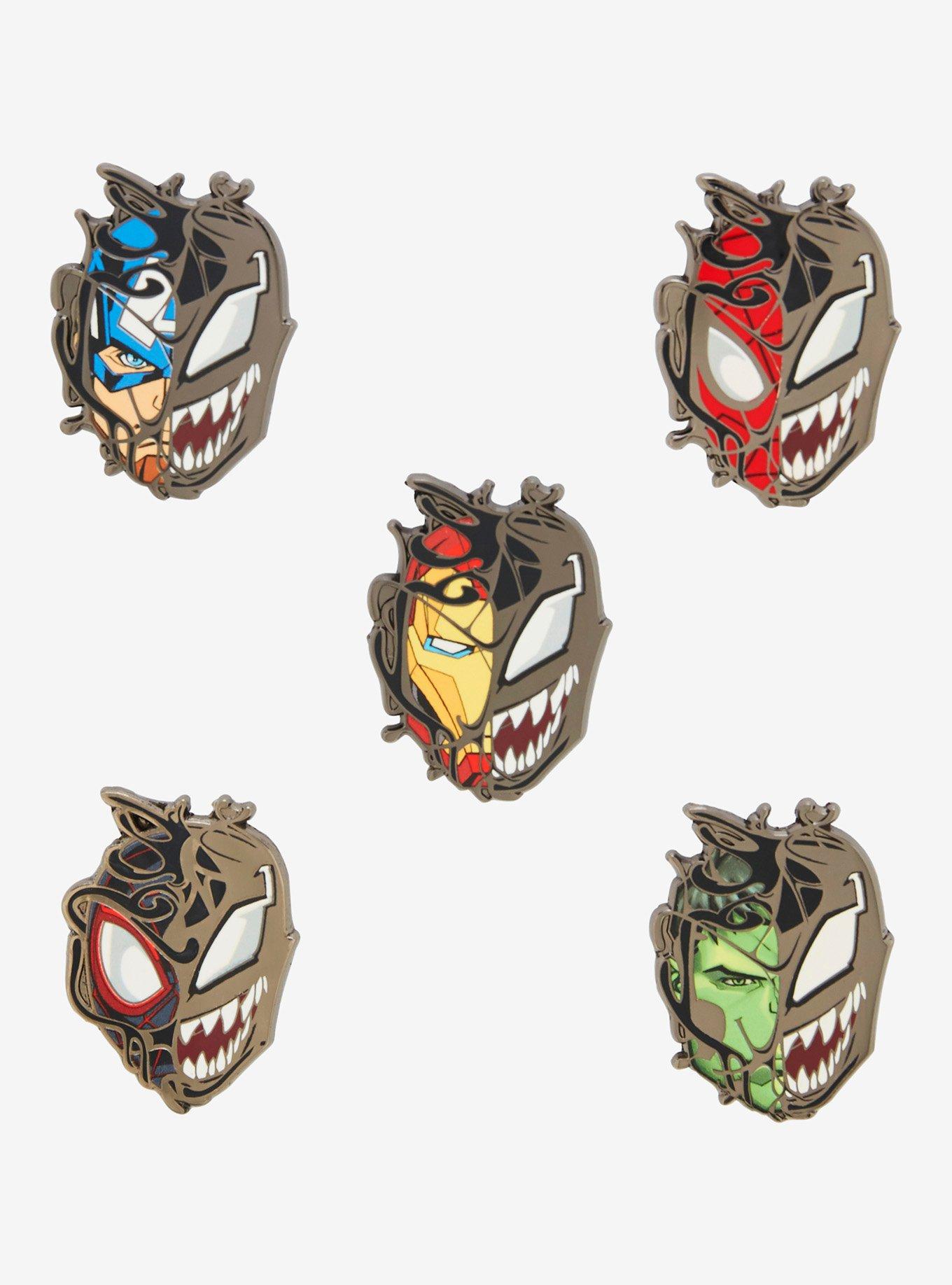 Marvel Venom Symbiote Character Masks Blind Box Enamel Pin, , hi-res