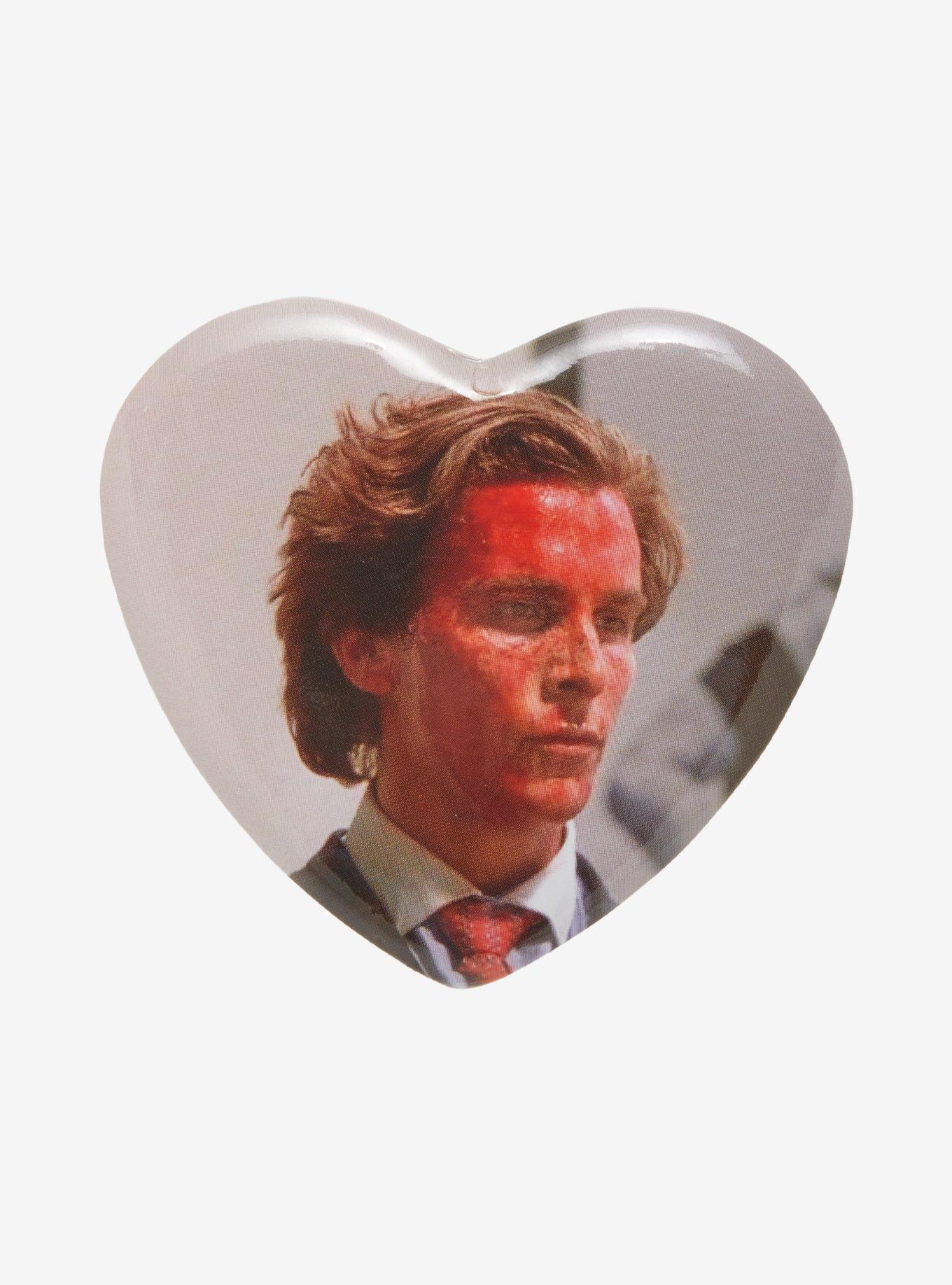 American Psycho Patrick Bateman Heart Button, , hi-res