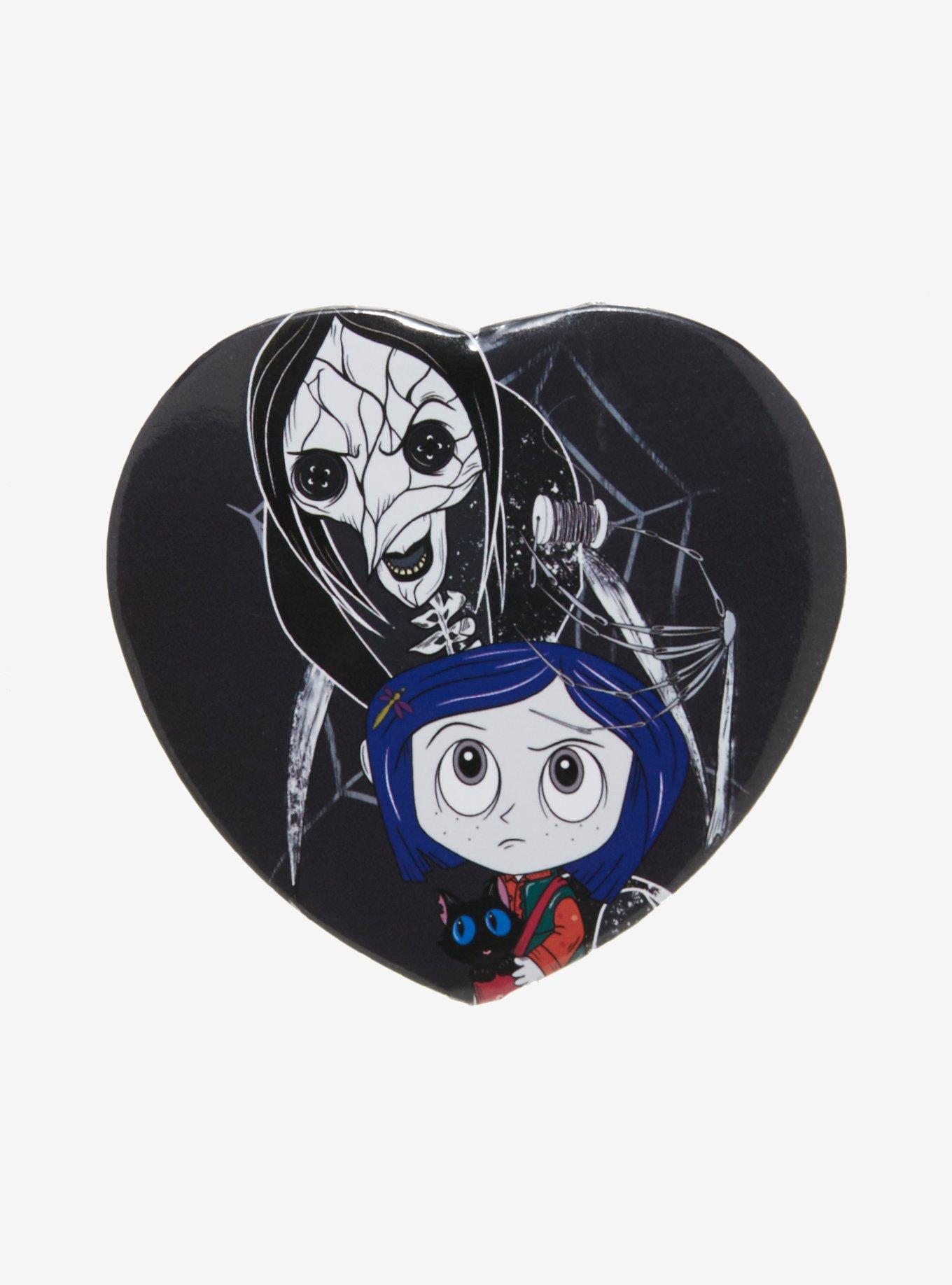 Coraline X Spooksieboo Beldam Heart 3 Inch Button, , hi-res