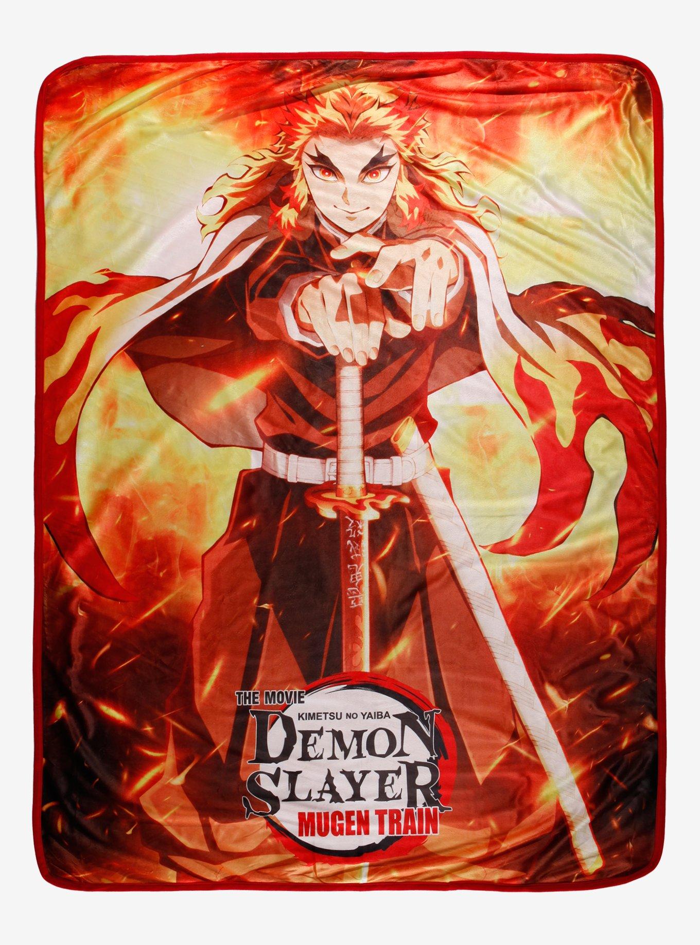 Demon Slayer: Kimetsu No Yaiba Mugen Train Flames Throw Blanket, , hi-res