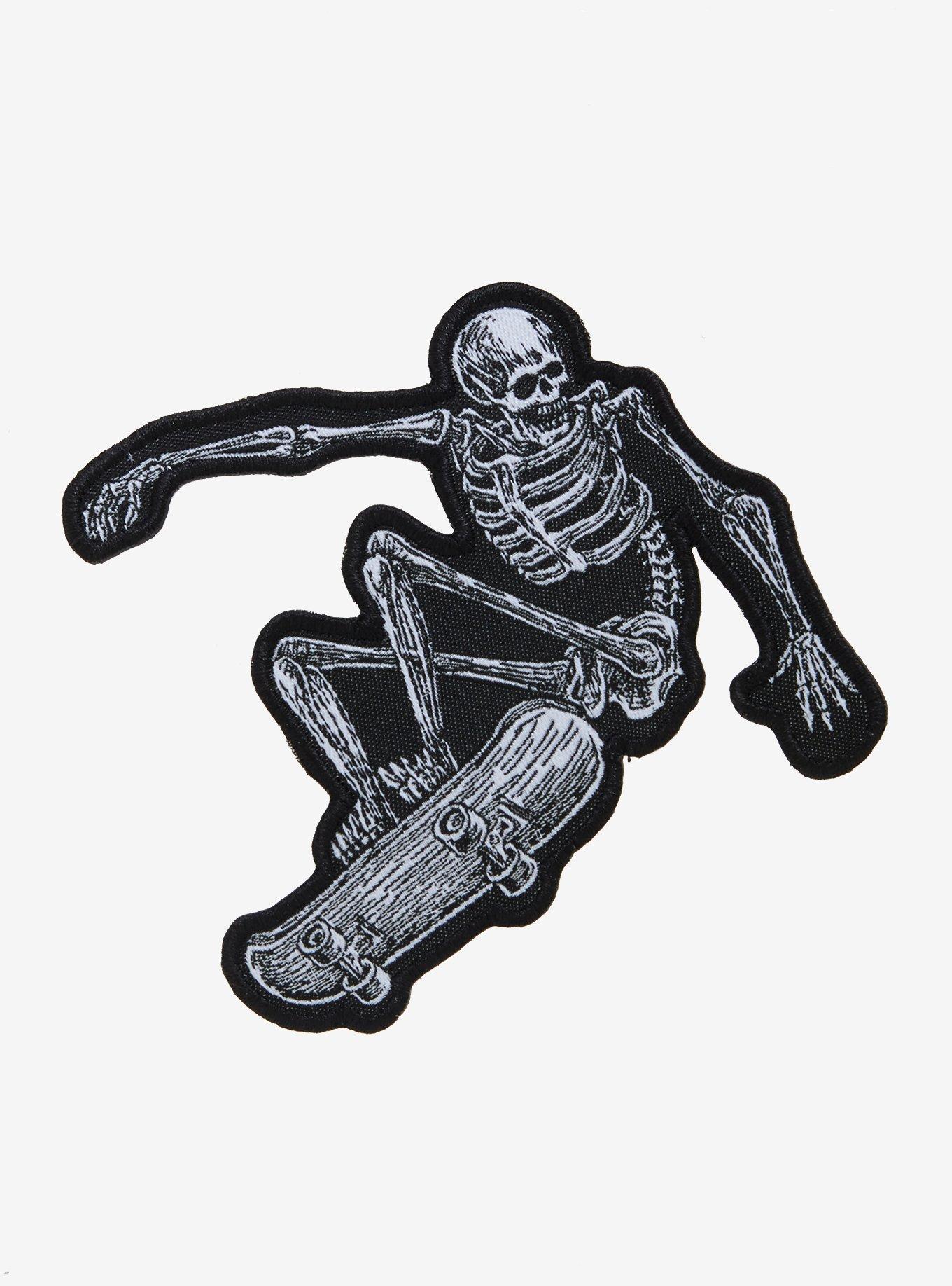 Skateboarding Skeleton Patch By Ghost Supply, , hi-res