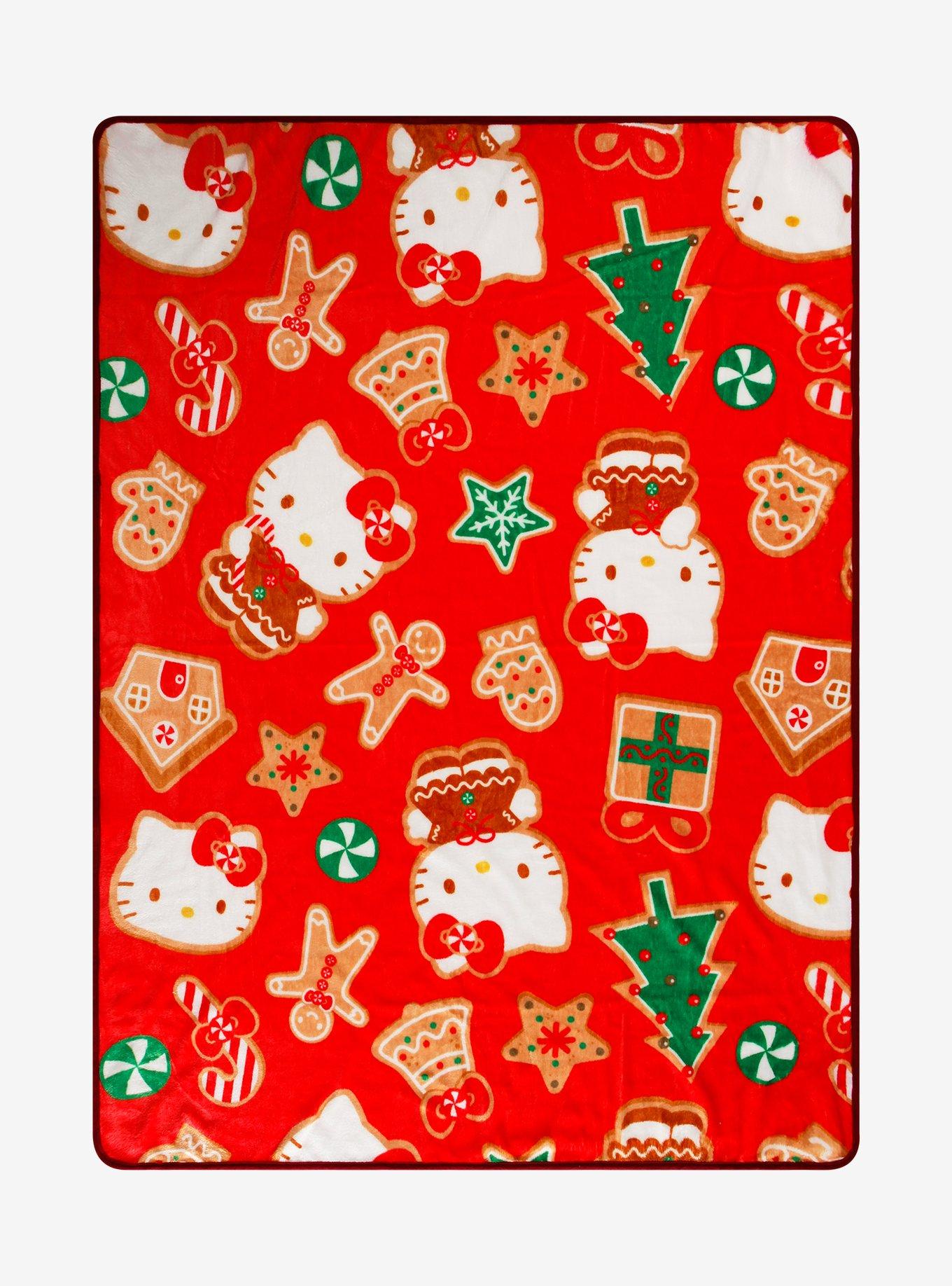 Sanrio Hello Kitty Gingerbread Holiday Fleece Throw, , hi-res