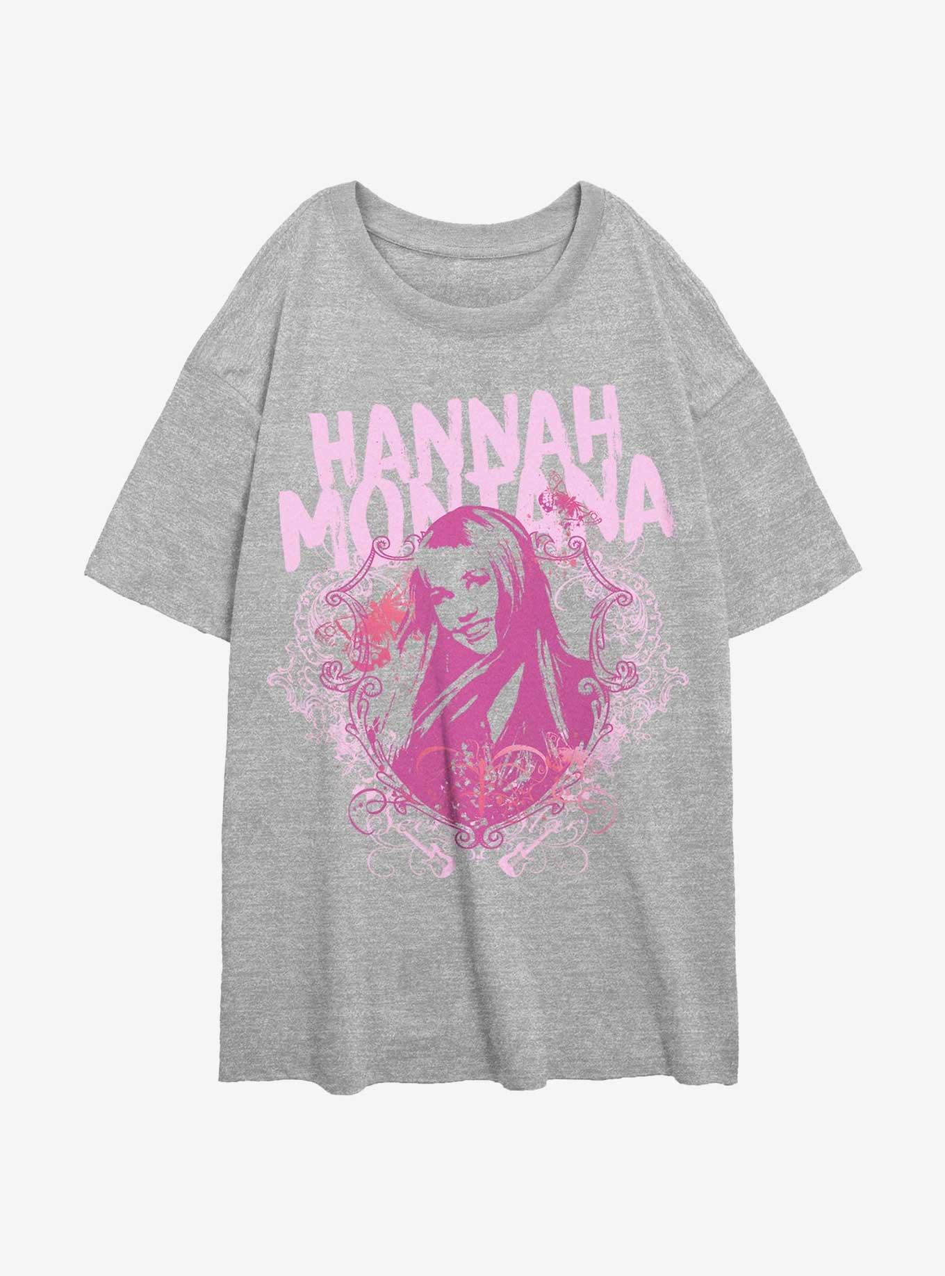 Hannah Montana Glam Portrait Womens Oversized T-Shirt, ATH HTR, hi-res